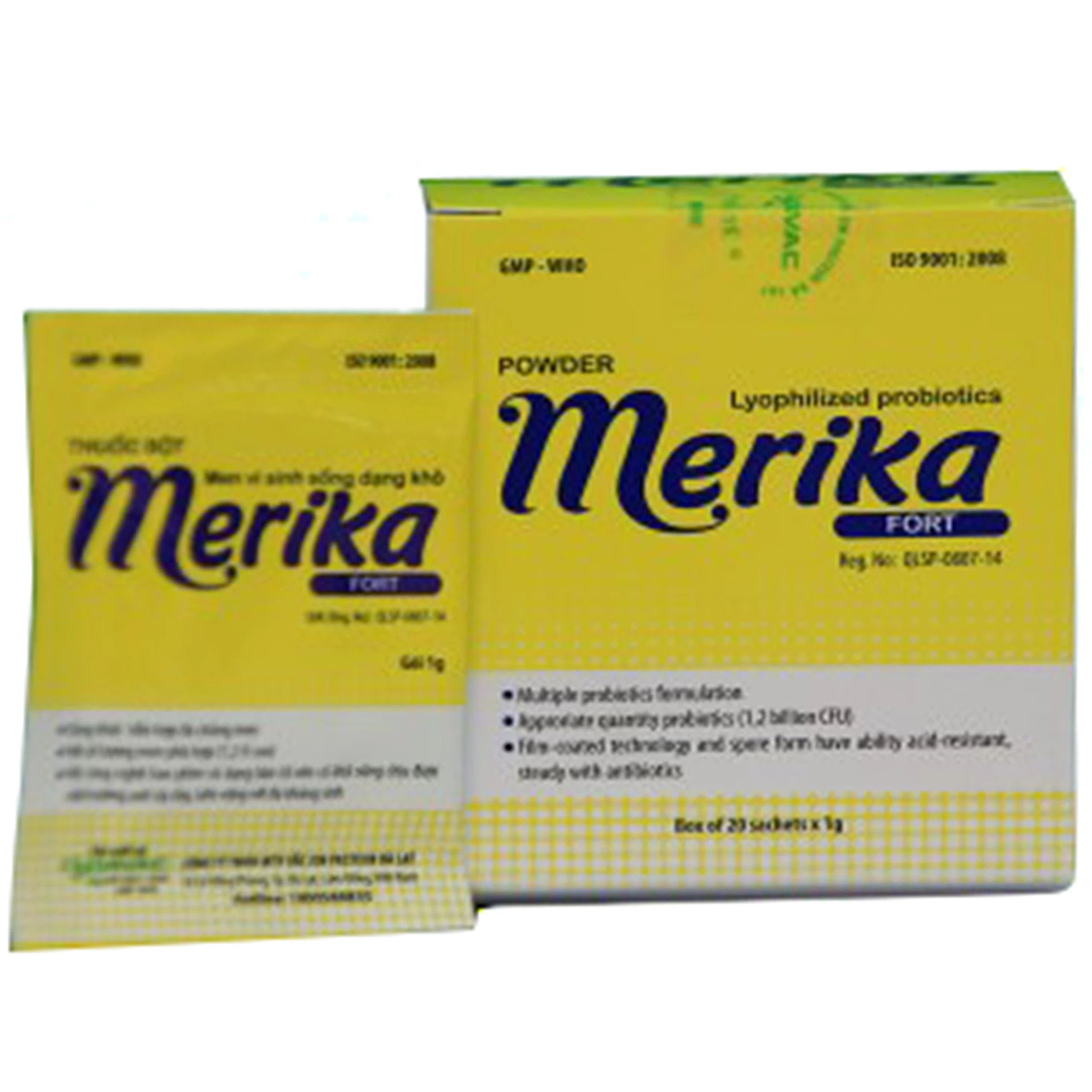 Men vi sinh Merika Fort Davac điều trị viêm ruột cấp tính (20 gói)