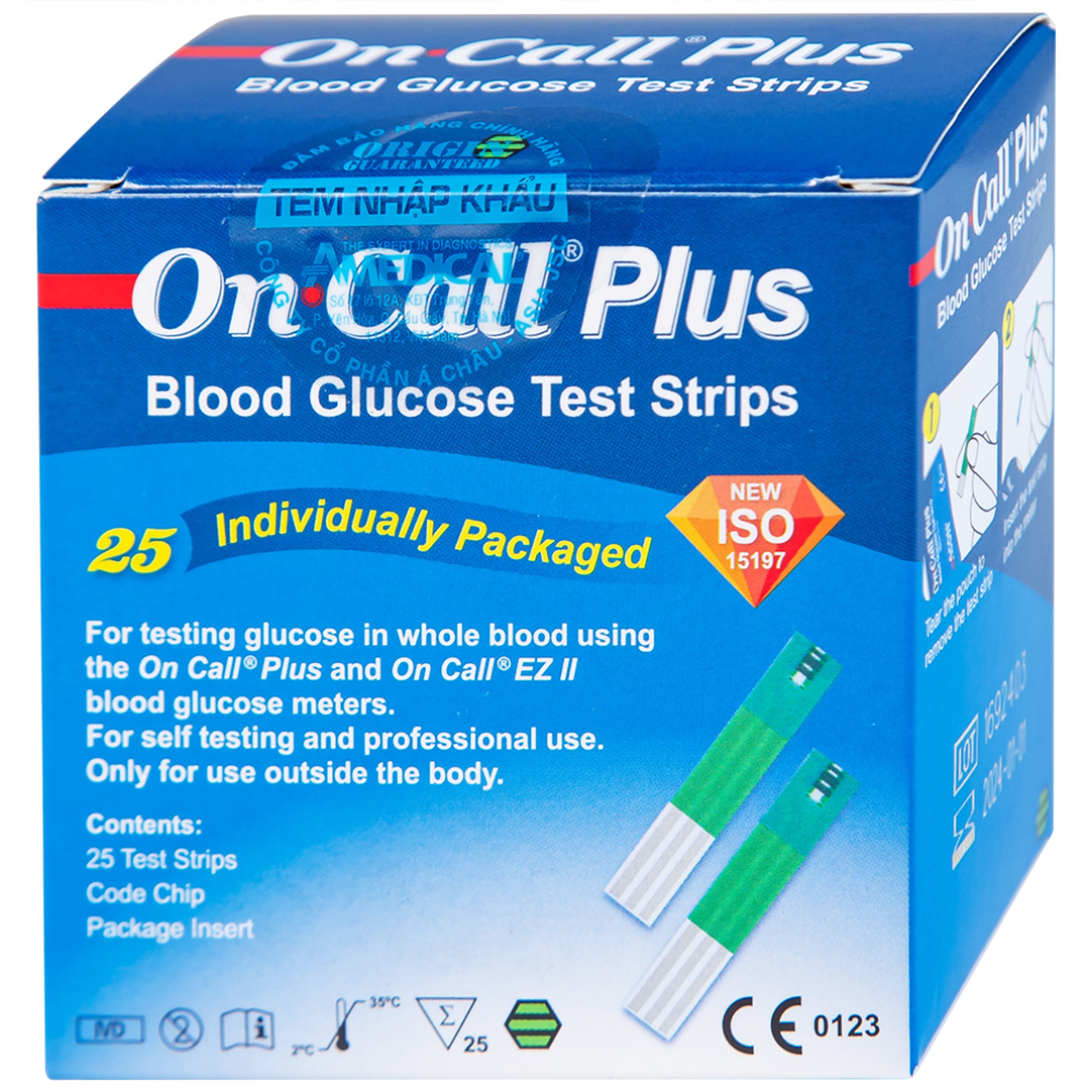 Que thử đường huyết On Call Plus (25 cái)