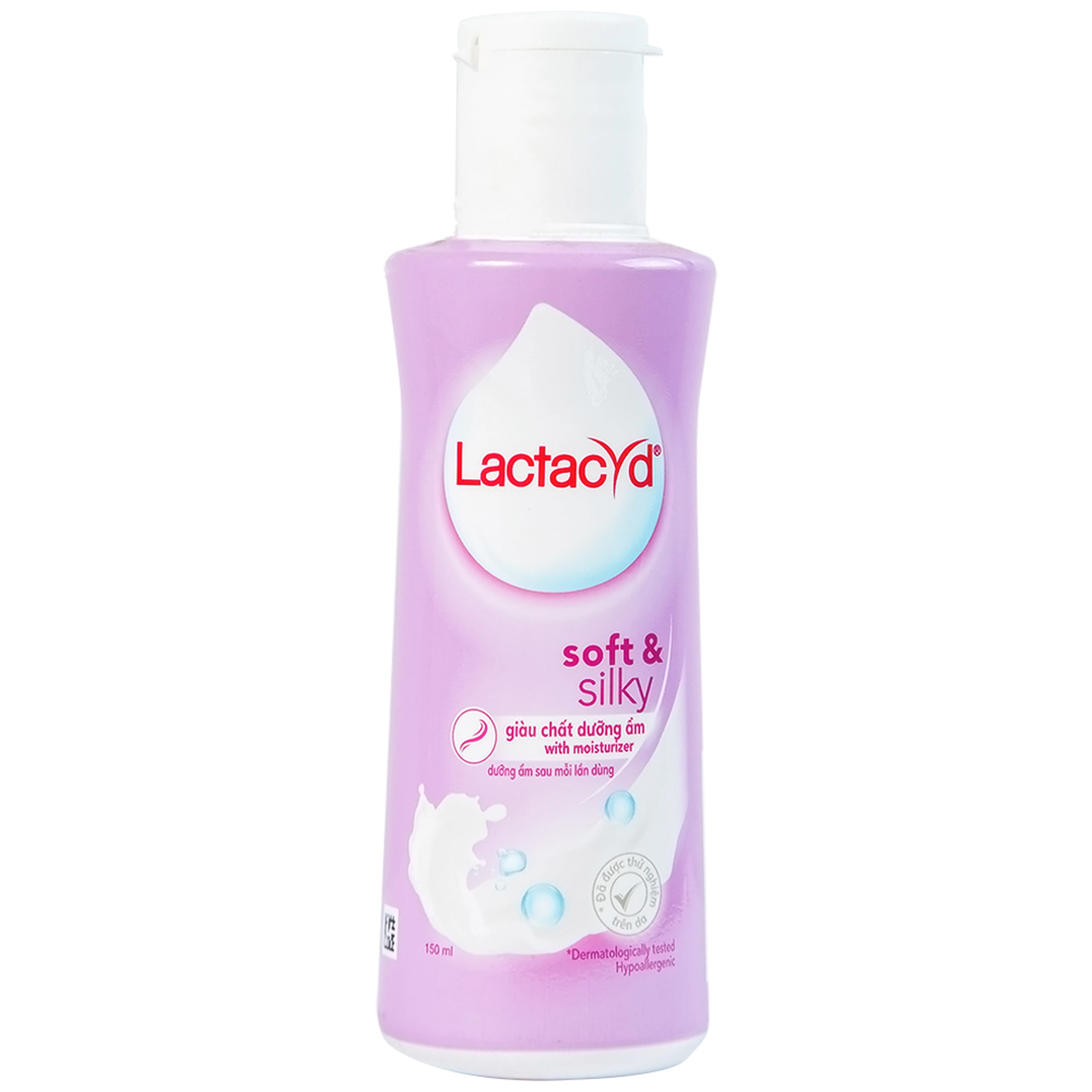 Dung dịch vệ sinh phụ nữ Lactacyd Soft And Silky hỗ trợ dưỡng ẩm, ngăn ngừa khô rát (150ml)