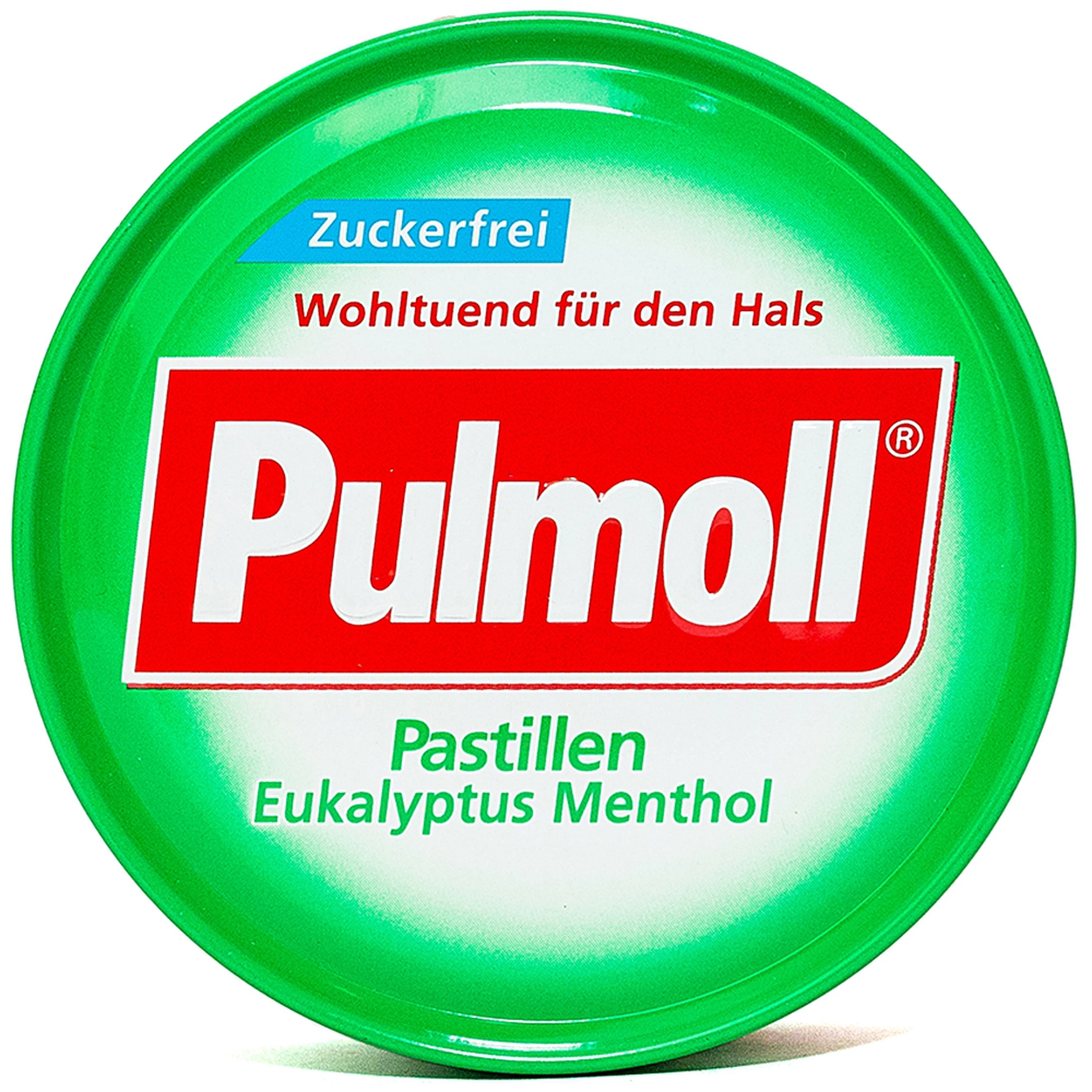Kẹo ngậm ho không đường Pulmoll Pastillen Eukalyptus Menthol vị bạc hà làm ấm đường hô hấp, giảm ho (50g)