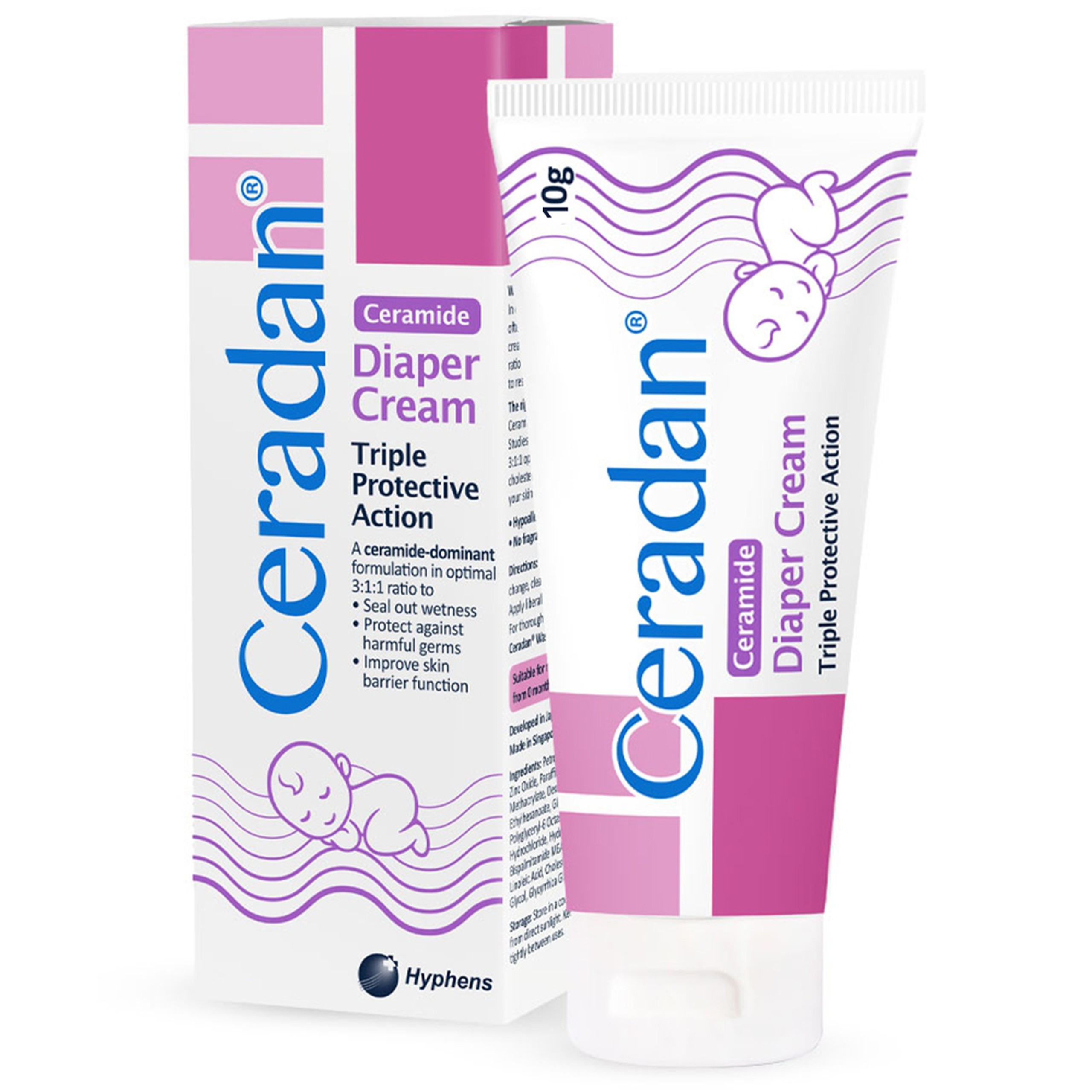 Kem Ceradan Ceramide Diaper Cream hỗ trợ làm dịu da, chống hăm tã cho bé (10g)