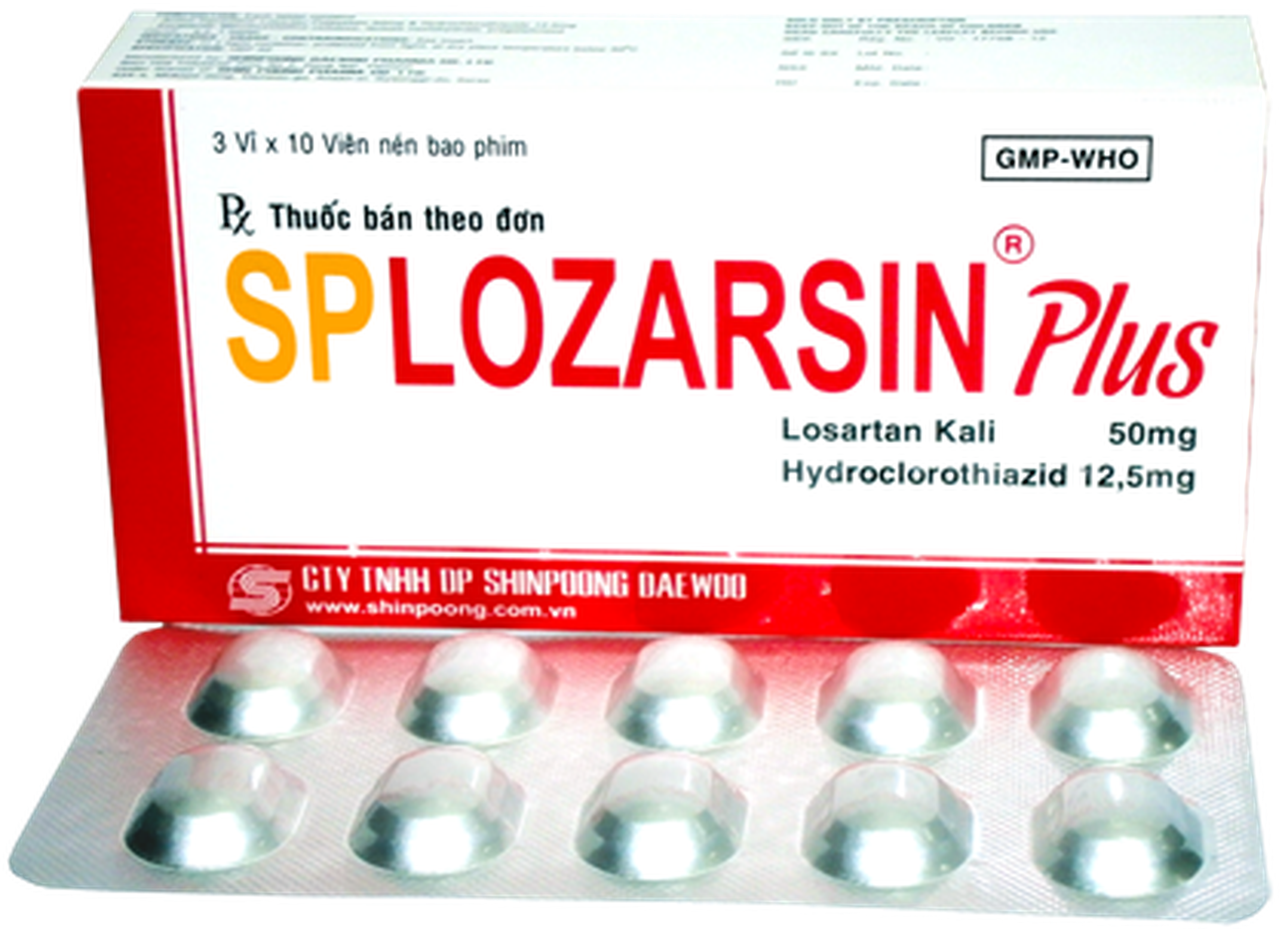 Thuốc Splozarsin Plus Shinpoong Deawoo điều trị tăng huyết áp (3 vỉ x 10 viên)