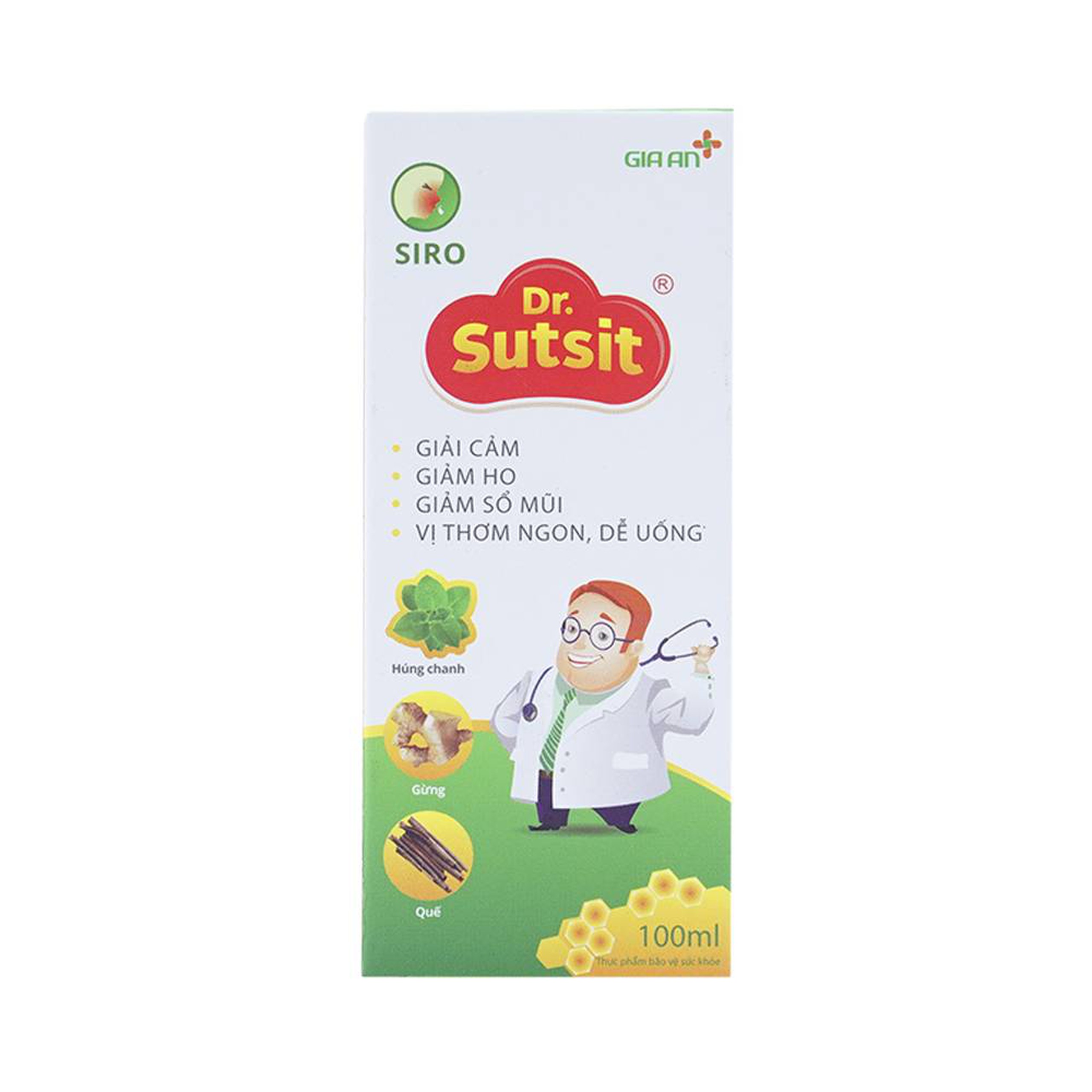 Siro Dr.Sutsit Gia An giải cảm, giảm ho, giảm sổ mũi (100ml)