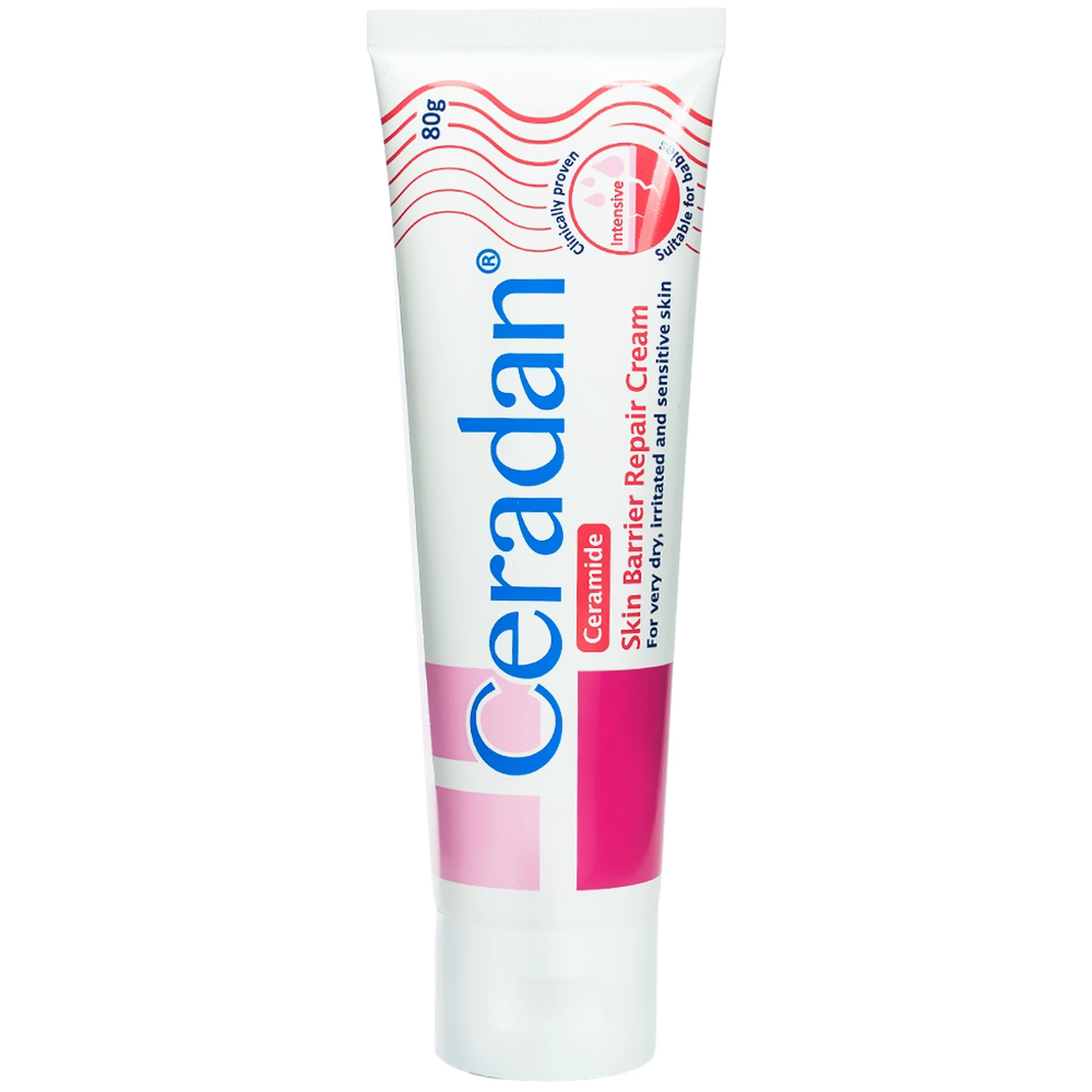 Kem phục hồi da Ceradan Ceramide Skin Barrier Repair Cream dành cho da khô, kích ứng và nhạy cảm (80g)