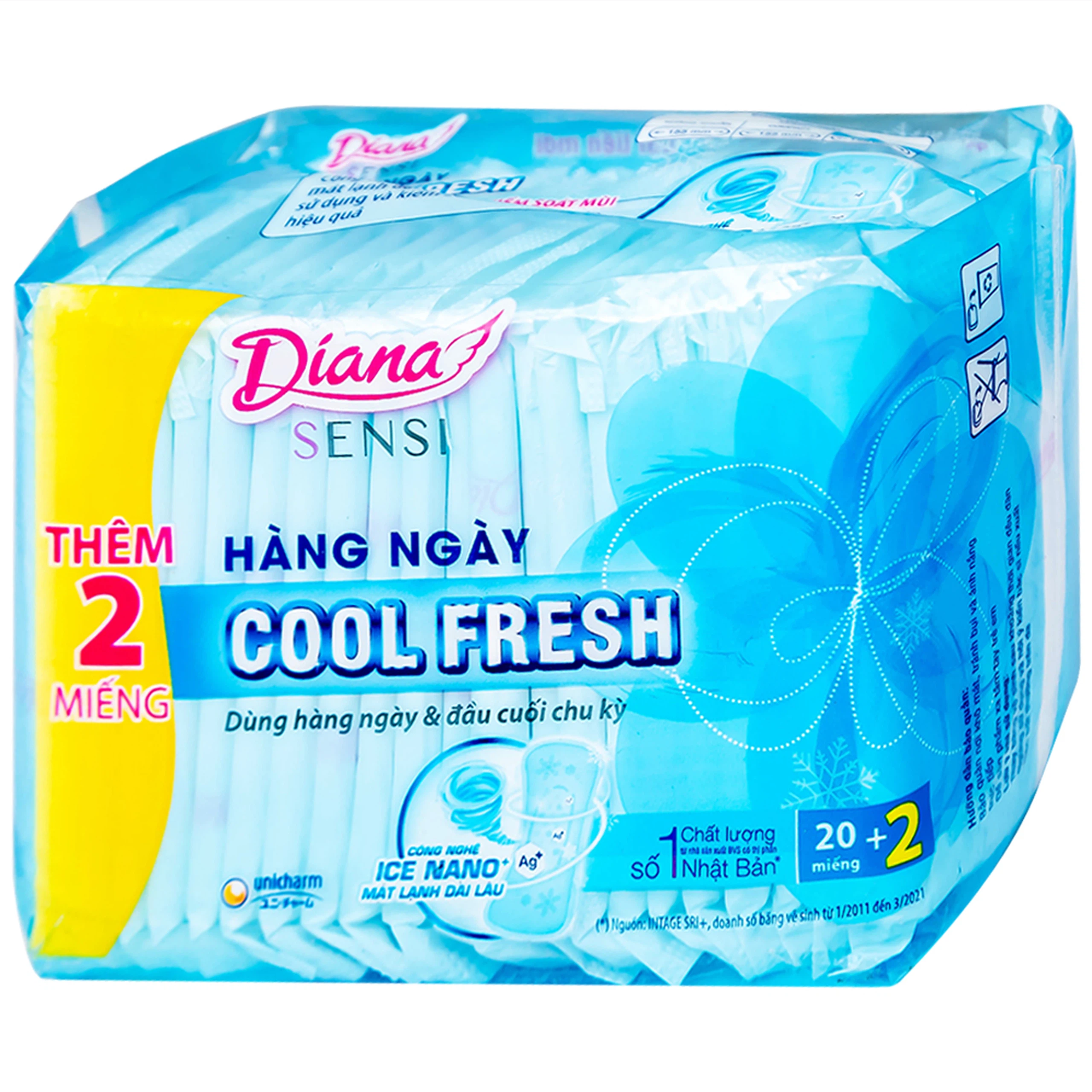 Băng vệ sinh hàng ngày Diana Sensi Cool Fresh Unicharm (20 miếng)