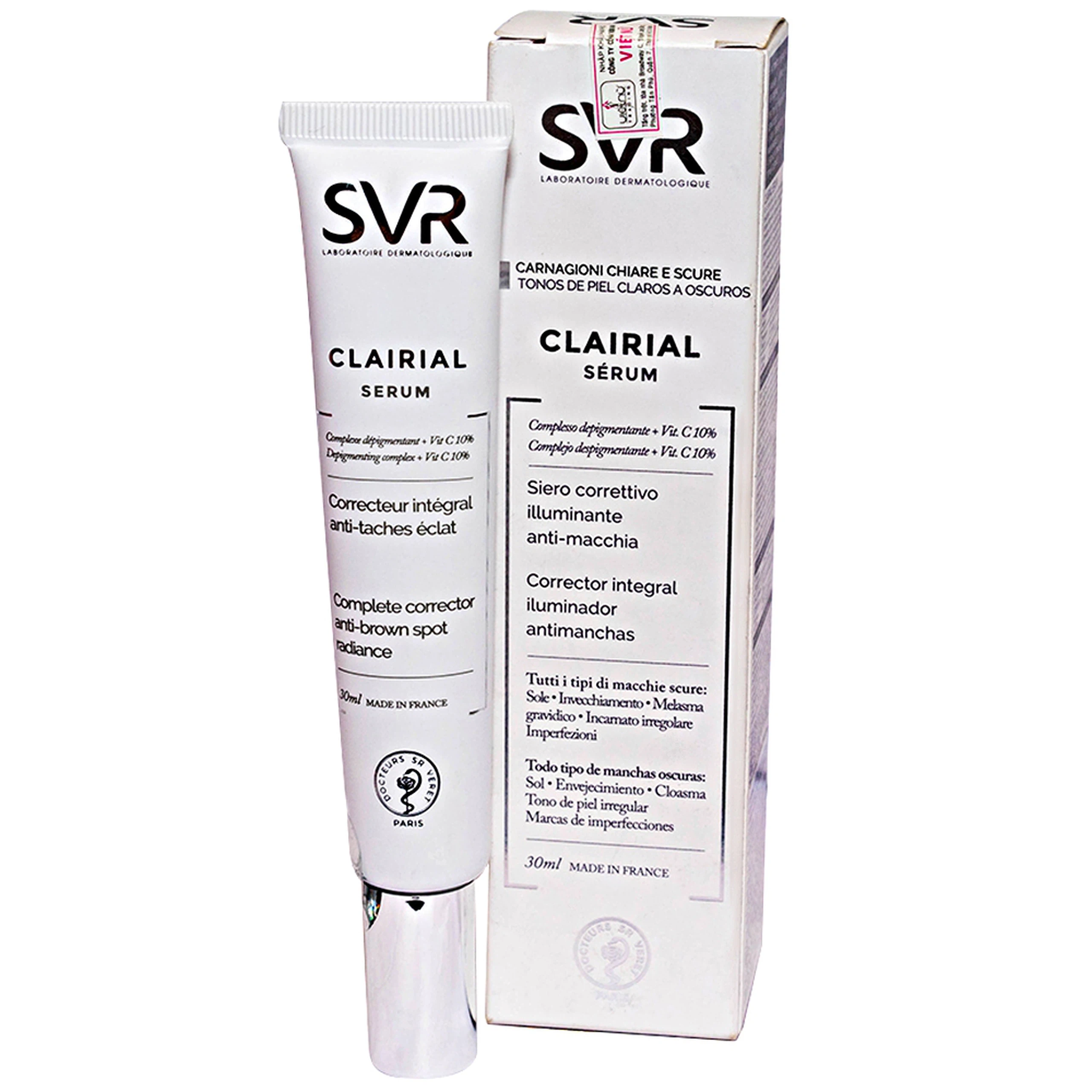 Tinh chất SVR Clairial Serum làm mờ các vết sạm, nám và đốm nâu trên bề mặt da (30ml)