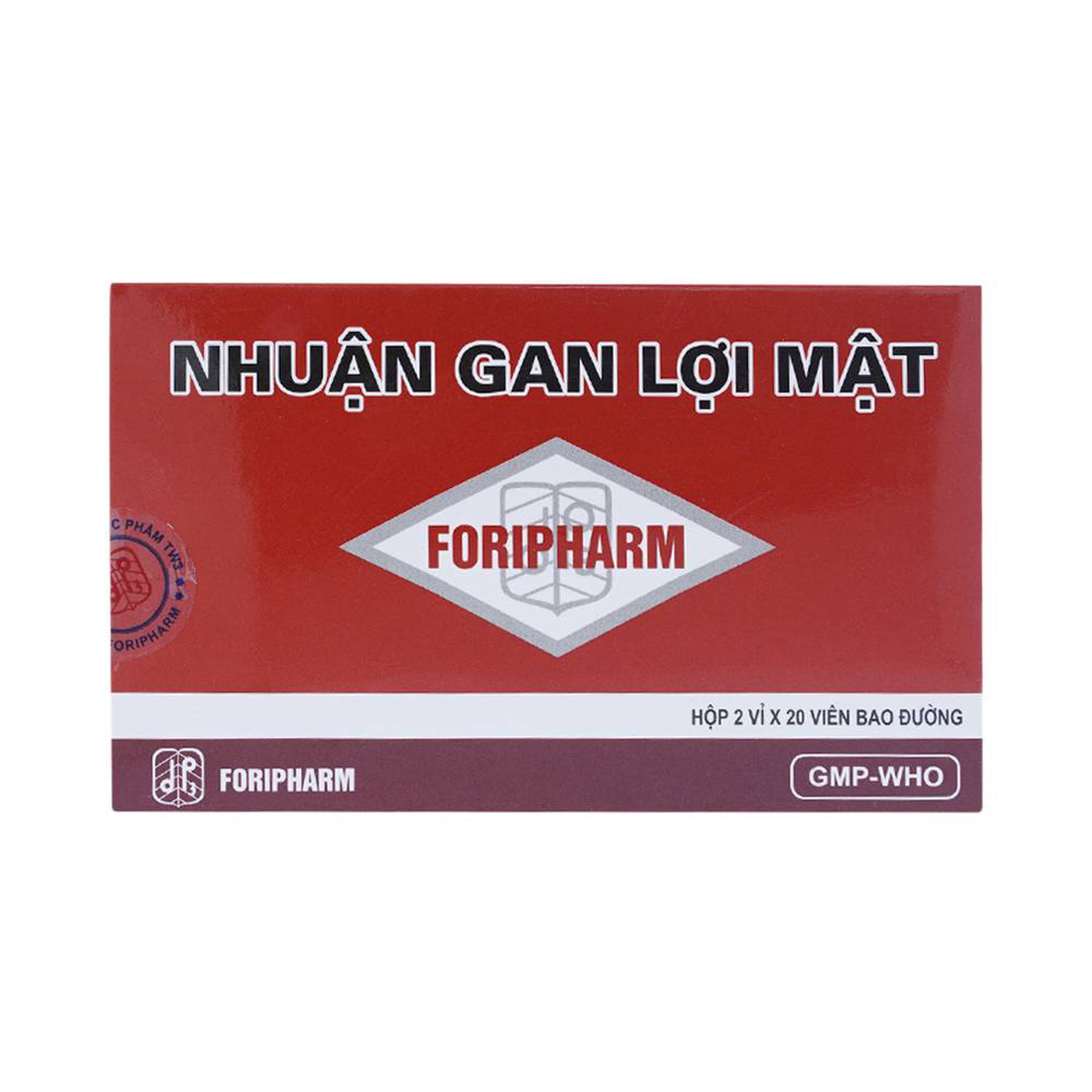 Viên nén Nhuận Gan Lợi Mật Foripharm điều trị mụn nhọt, mày đay, ban ngứa, vàng da, táo bón (2 vỉ x 20 viên)