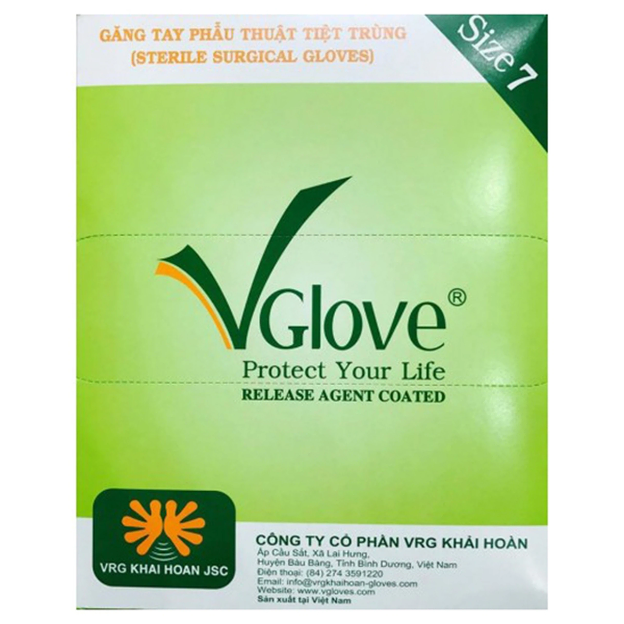 Găng tay phẫu thuật Surgical Gloves 7 VGlove tránh lây truyền bệnh trong quá trình khám (1 đôi)
