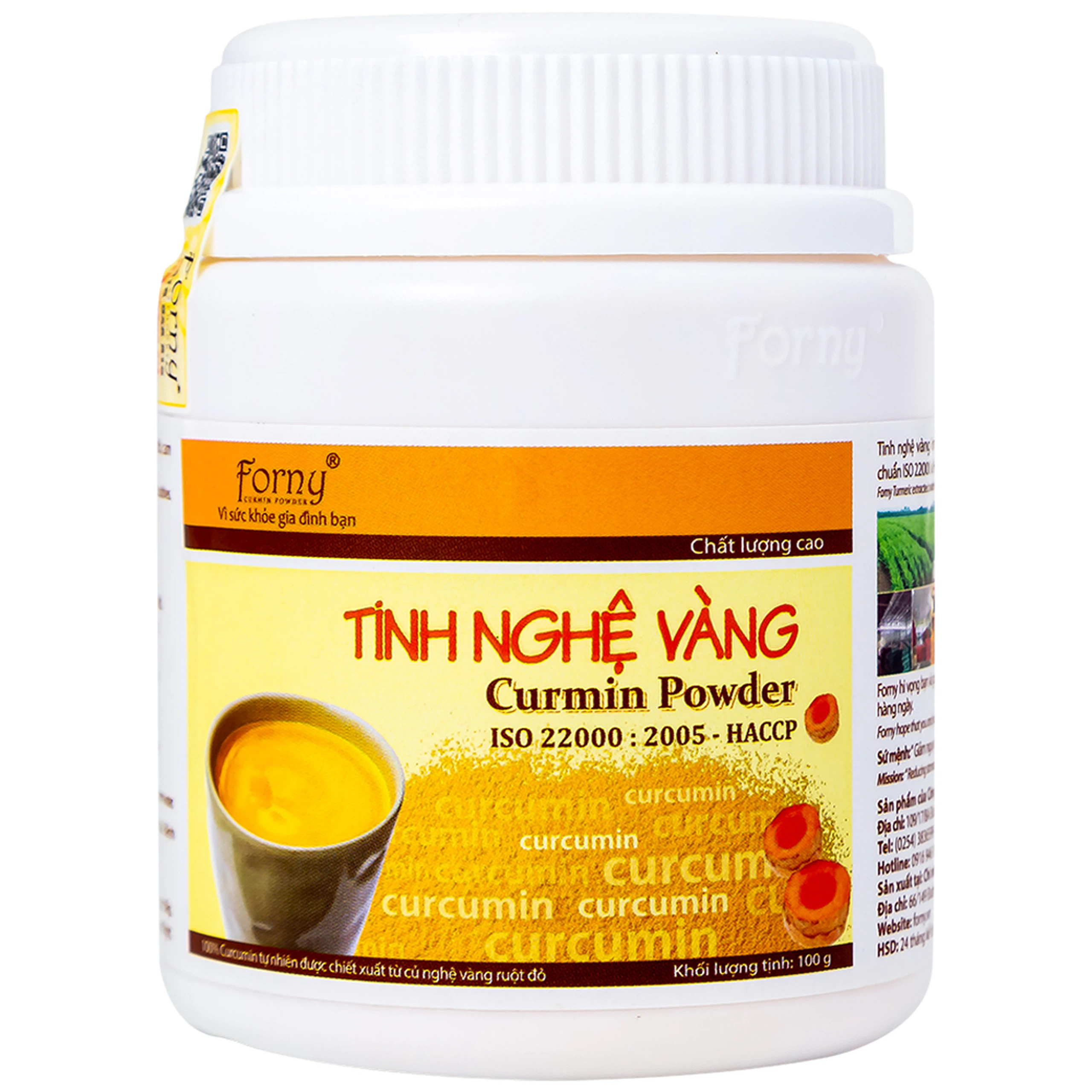Tinh Nghệ Vàng Curmin Powder Forny bảo vệ và tái tạo niêm mạc dạ dày (100g)