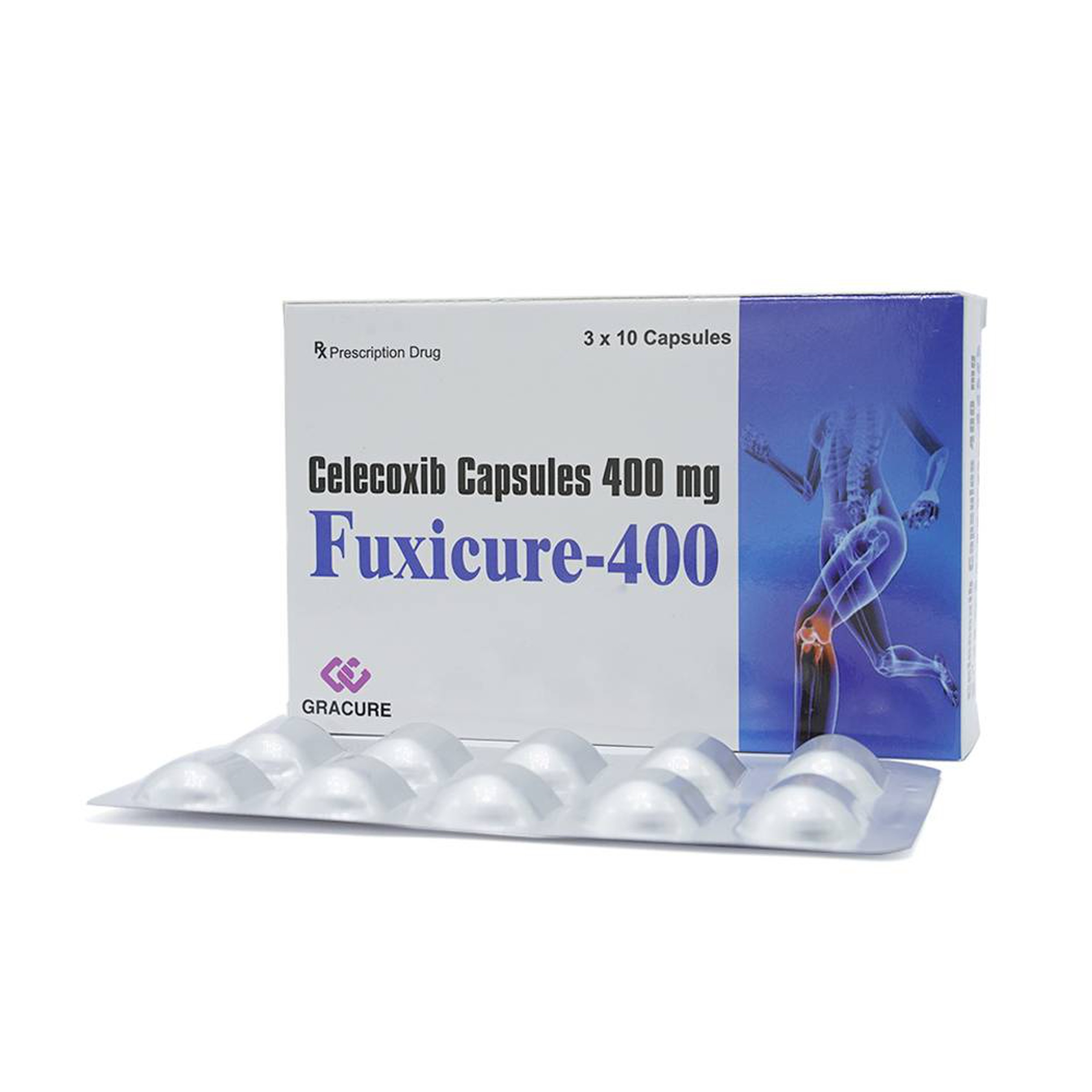 Thuốc Fuxicure-400 Gracure điều trị thoái hóa khớp (3 vỉ x 10 viên)