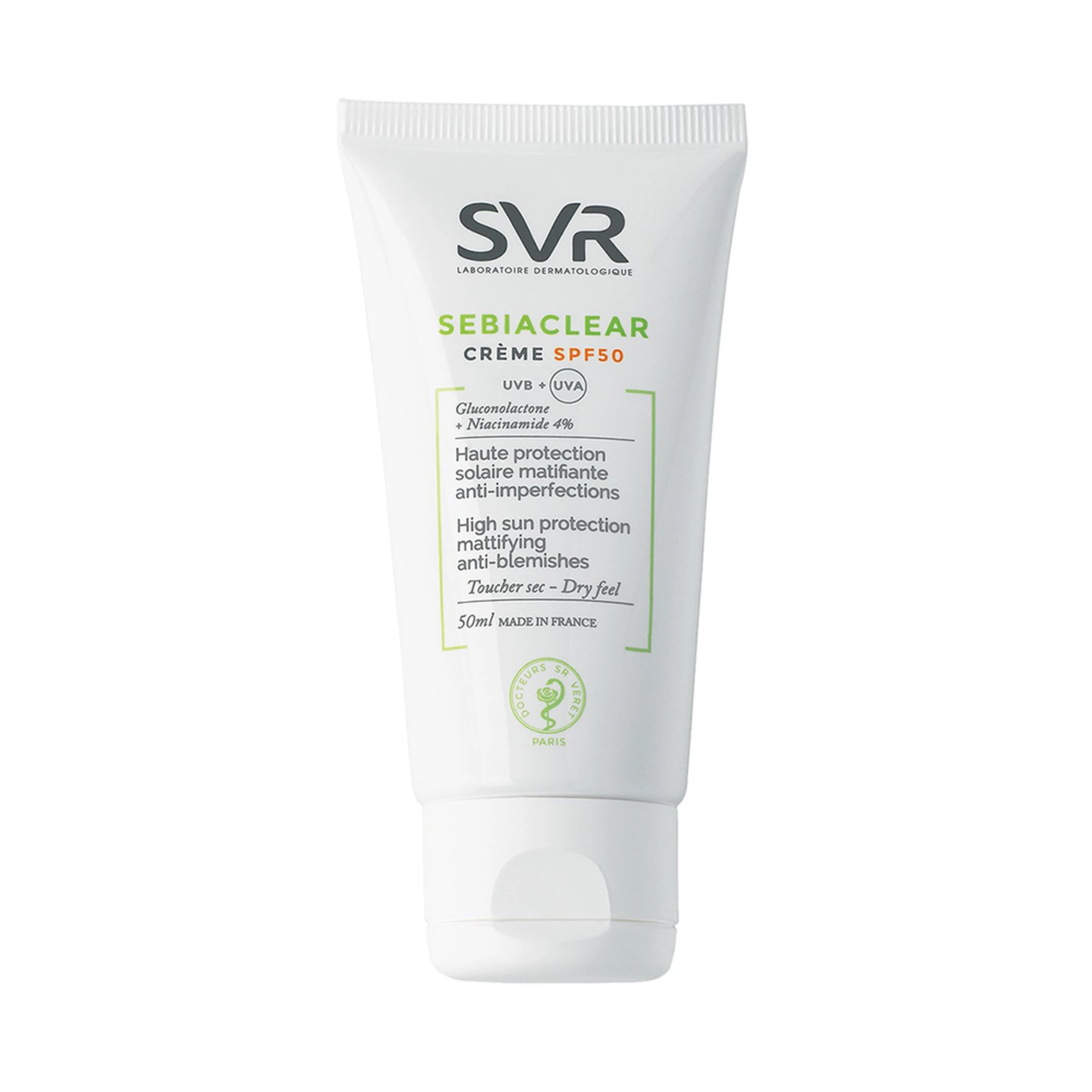 Kem chống nắng SVR Sebiaclear Crème SPF 50 điều tiết bã nhờn trên da (50ml)