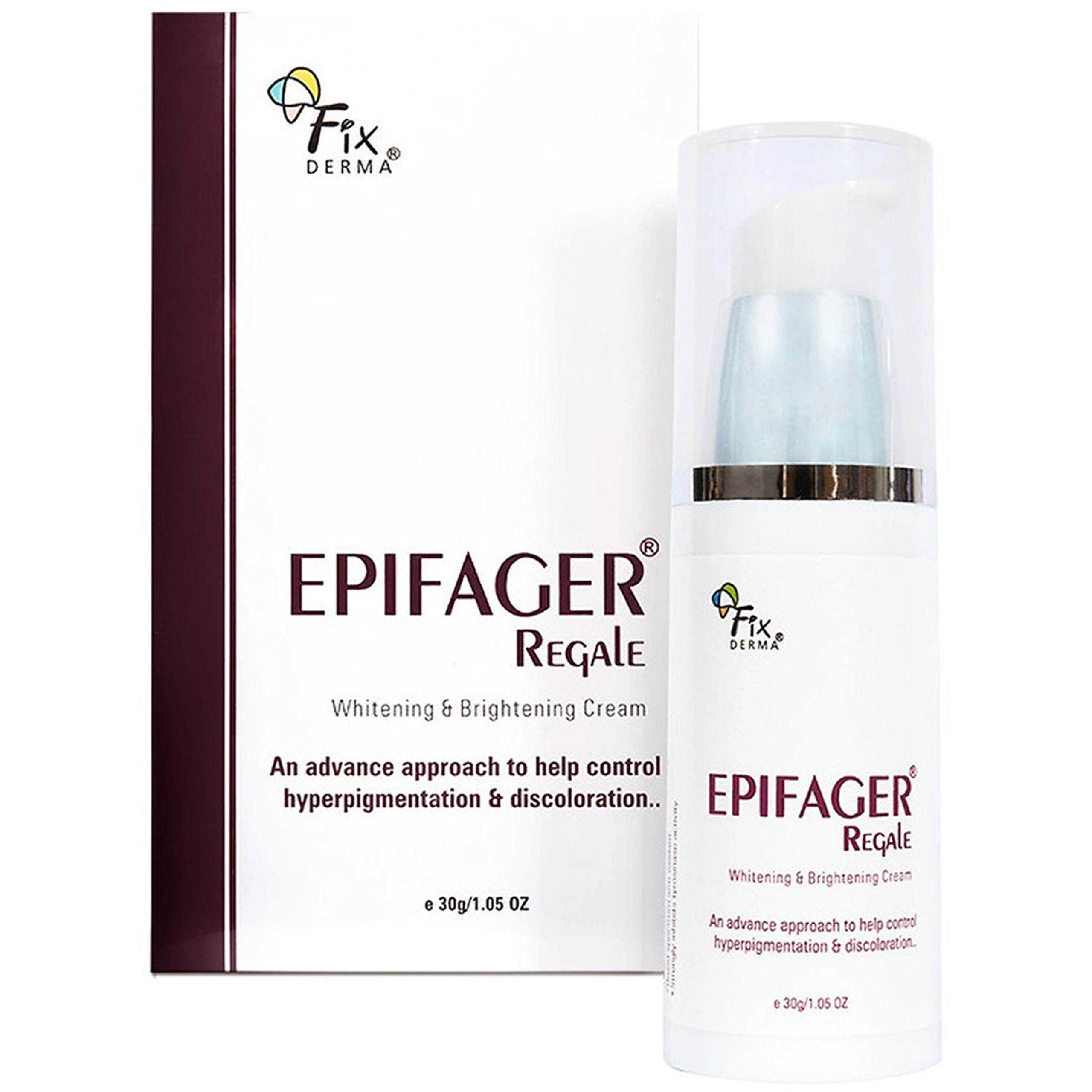 Kem dưỡng Fixderma Epifager Regale giảm sắc tố melanin, mờ vết thâm, đốm đen, vết nám, tàn nhang (30g)