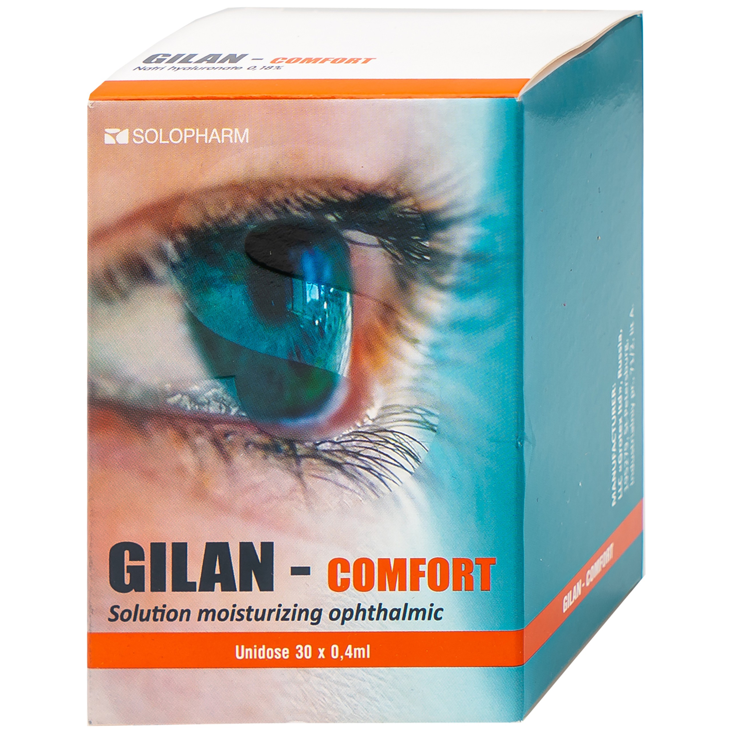 Dung dịch nhỏ mắt Gilan Comfort Solopharm 0.4ml điều trị khô mắt, hội chứng Stevens Johnson (30 ống)
