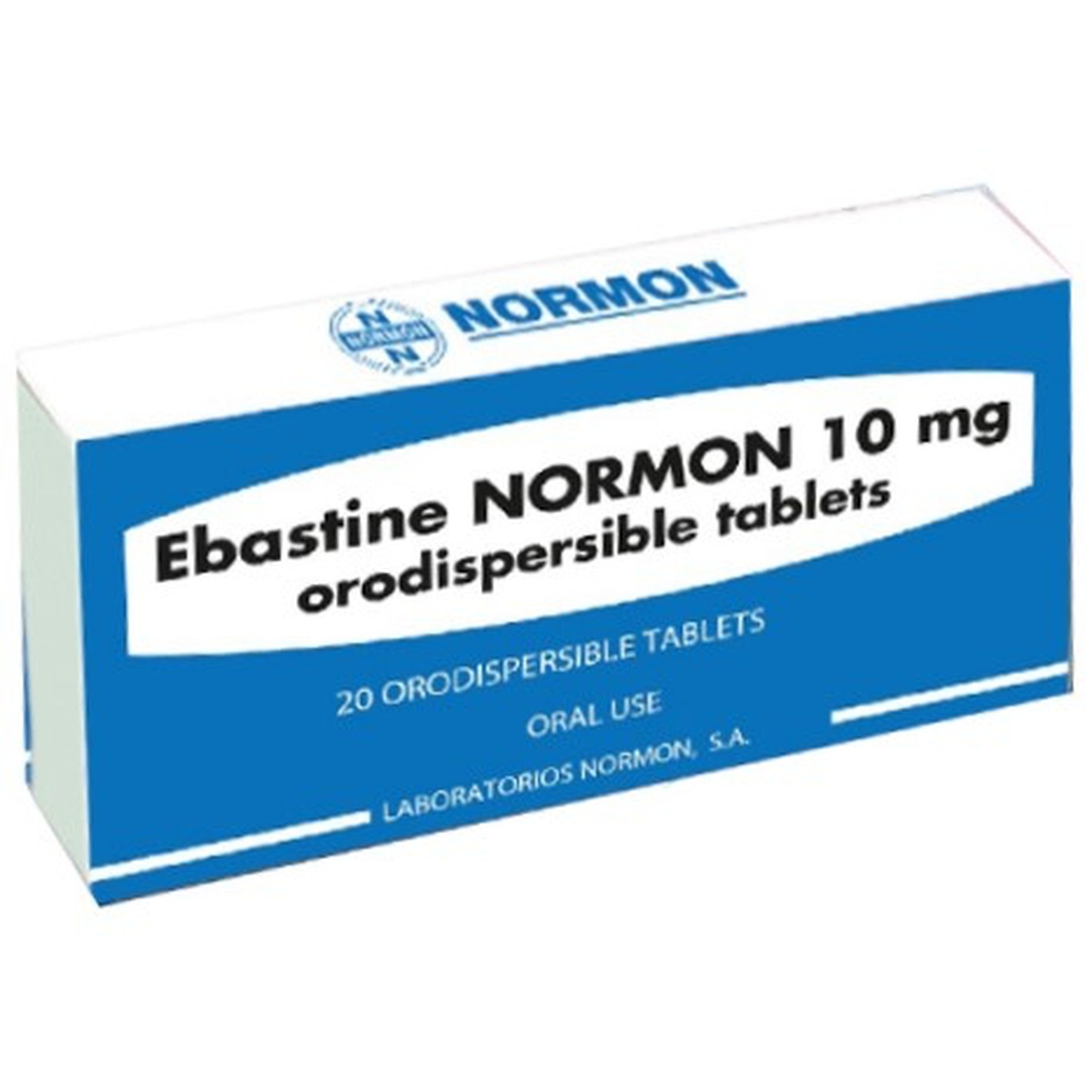 Thuốc Ebastine Normon 10mg điều trị viêm mũi dị ứng, mề đay vô căn (2 vỉ x 10 viên)
