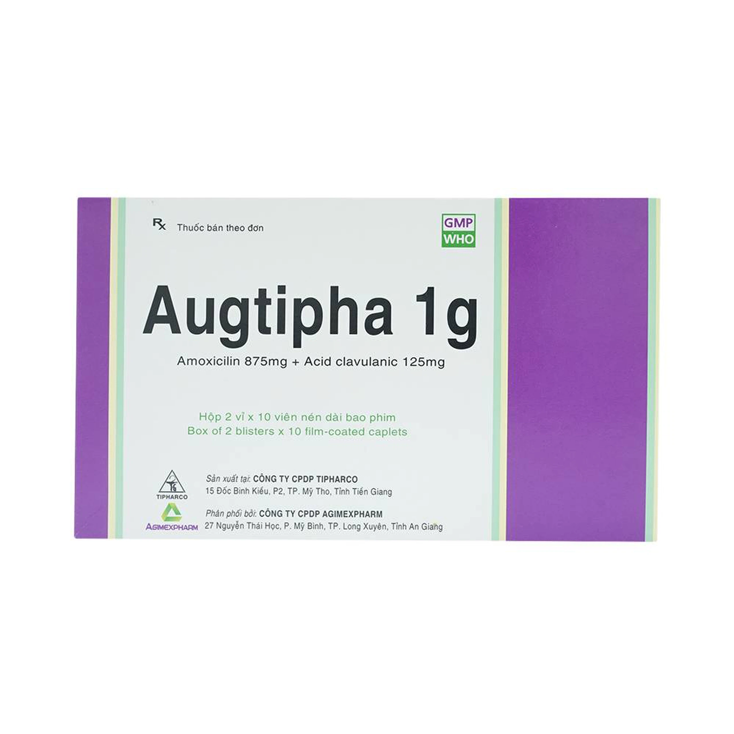 Thuốc Augtipha 1g Tipharco điều trị nhiễm khuẩn (2 vỉ x 10 viên) 