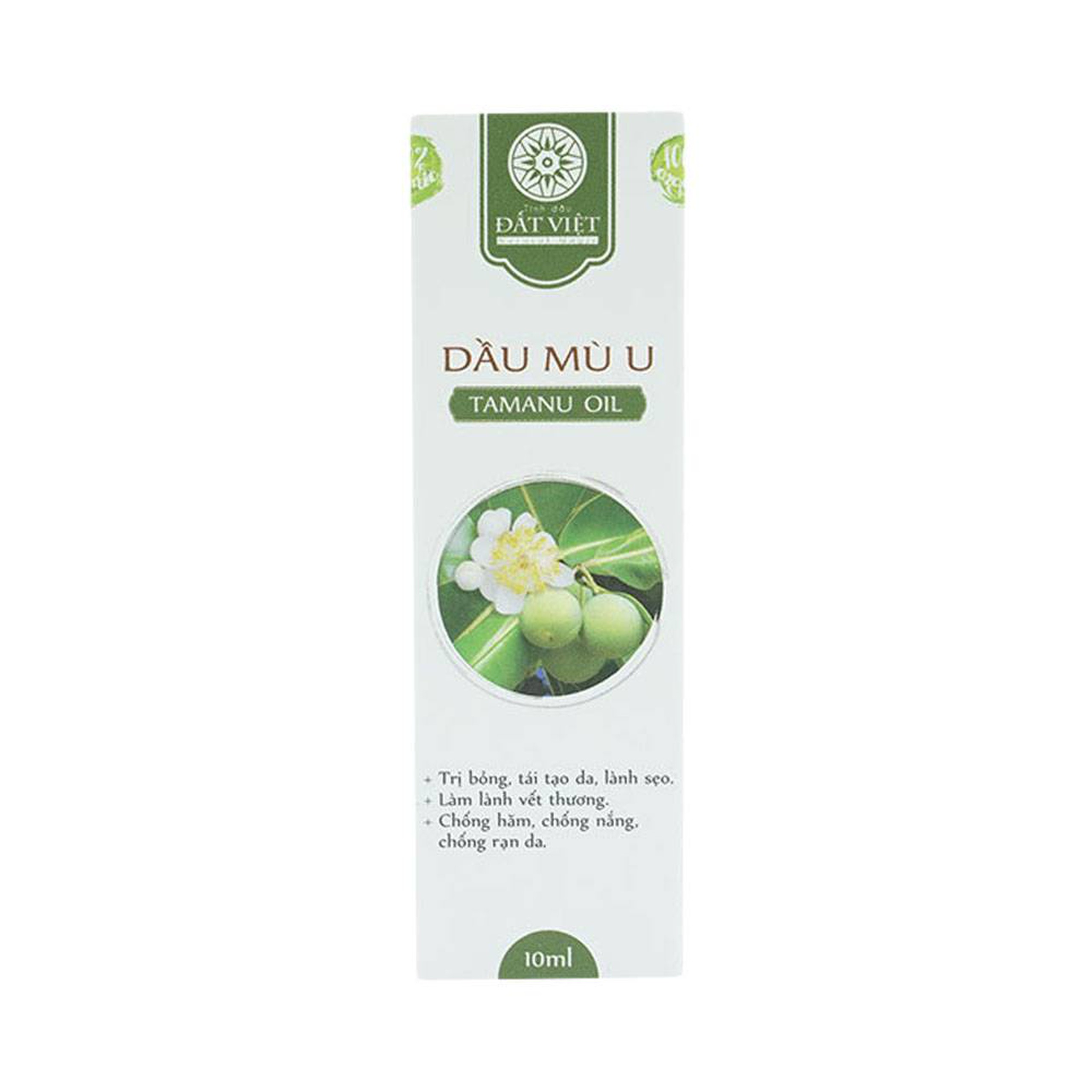 Dầu Mù U Tamanu Oil Đất Việt điều trị bỏng, tái tạo da, lành sẹo (10ml)