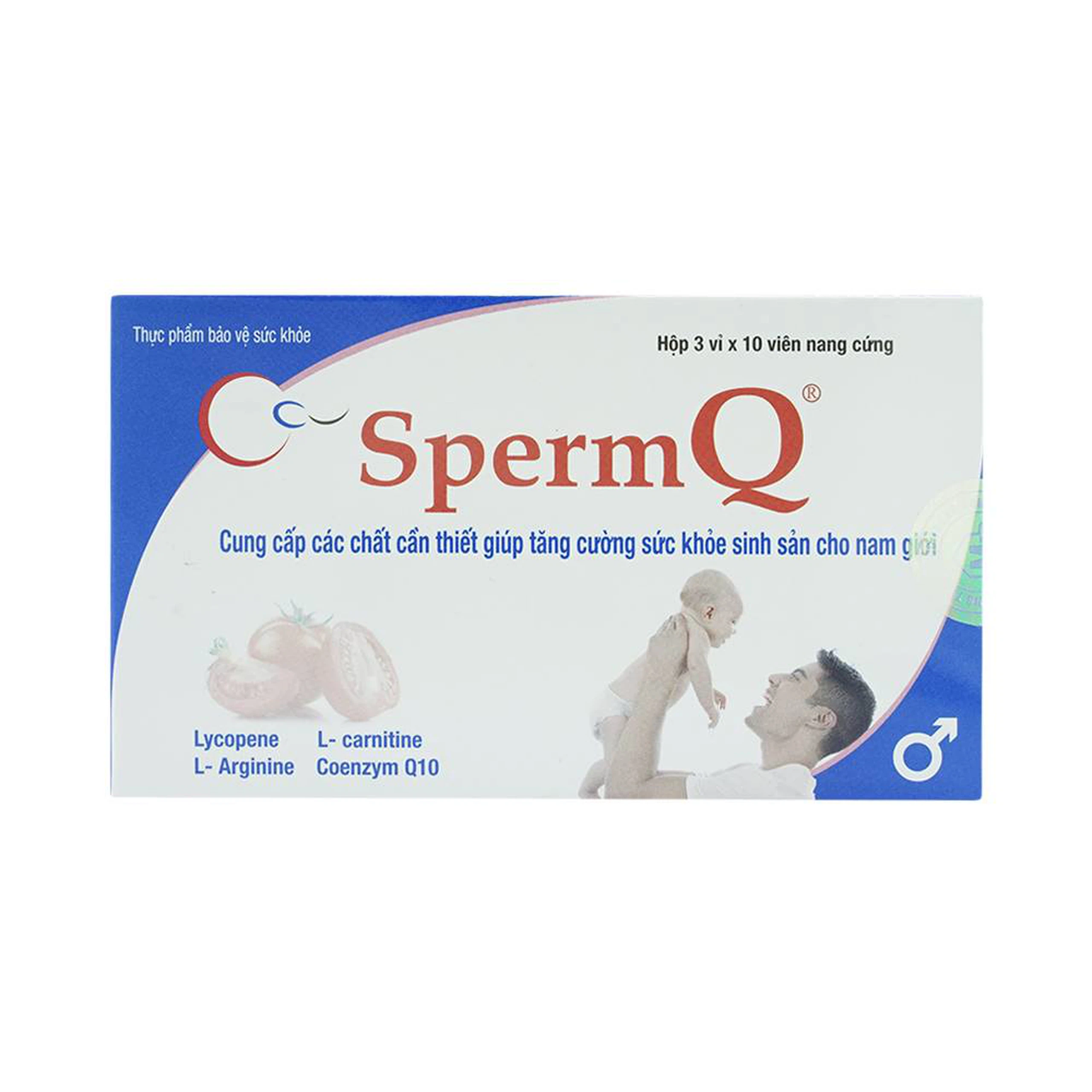 Viên uống SpermQ Mediplantex tăng cường tổng hợp nội tiết tố hỗ trợ sinh sản ở nam giới (3 vỉ x 10 viên)