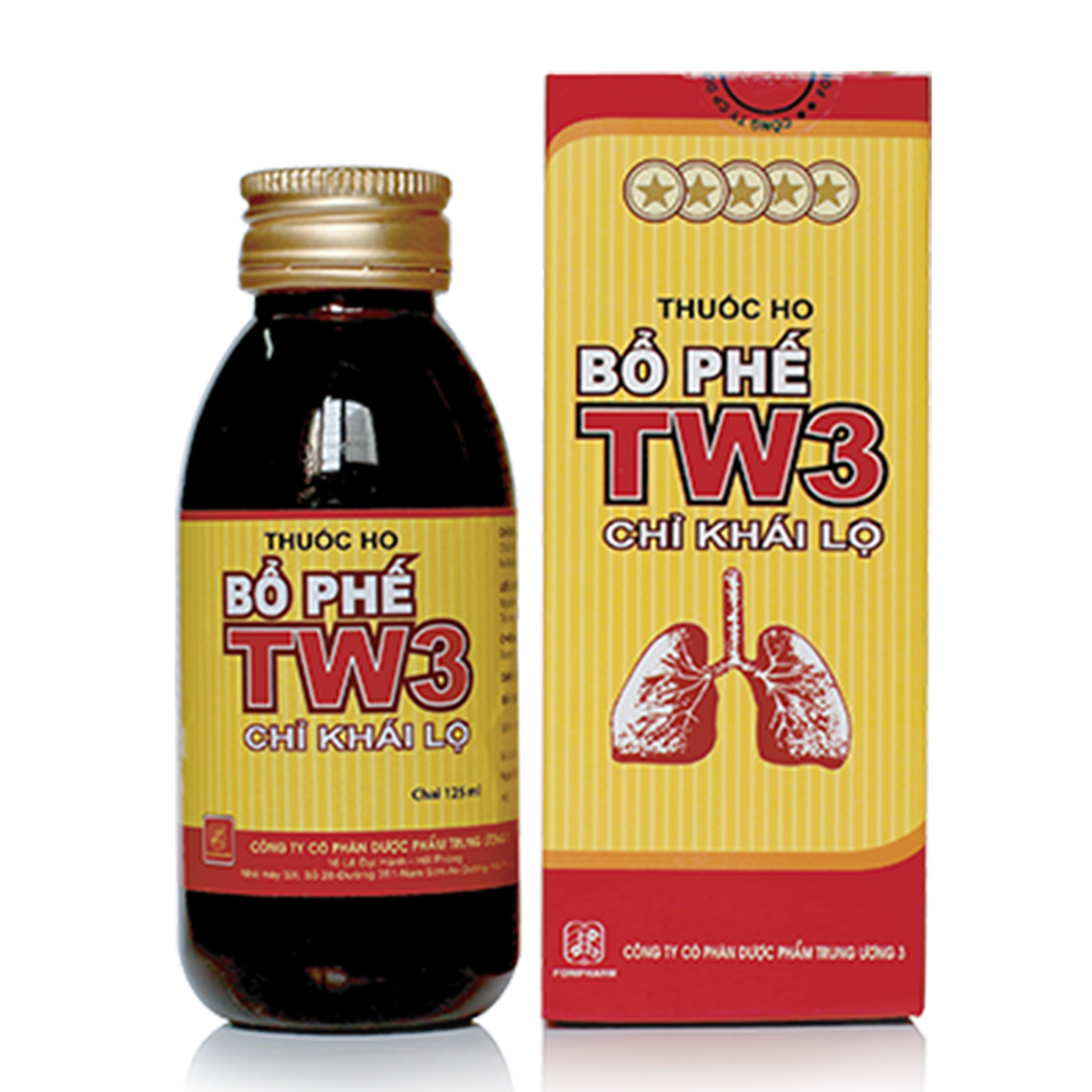 Thuốc ho Bổ Phế TW3 Chỉ Khái Lộ chuyên trị ho cảm, ho gió (125ml)