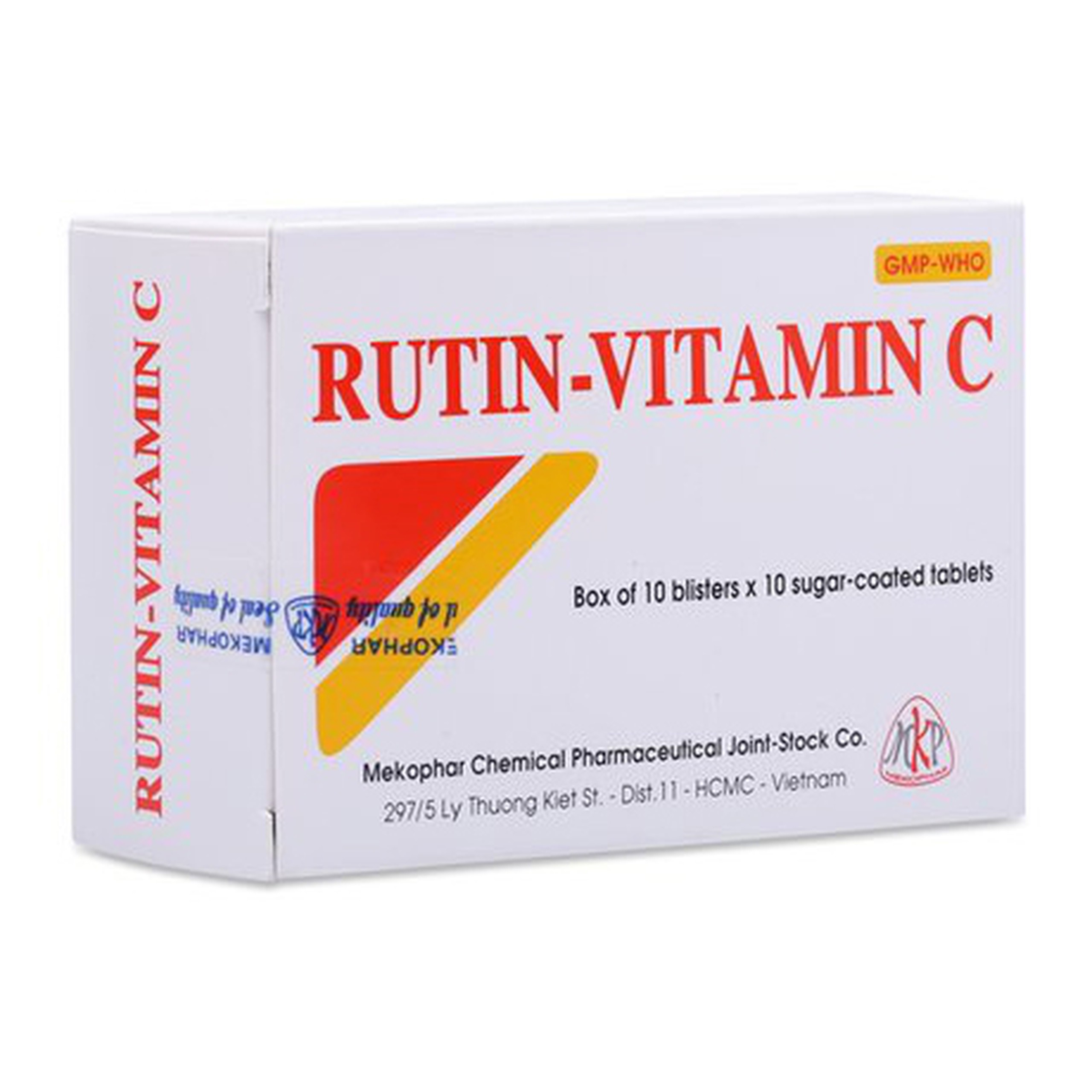 Thuốc Rutin-Vitamin C Thành Nam điều trị viêm, giãn tĩnh mạch (10 vỉ x 10 viên)