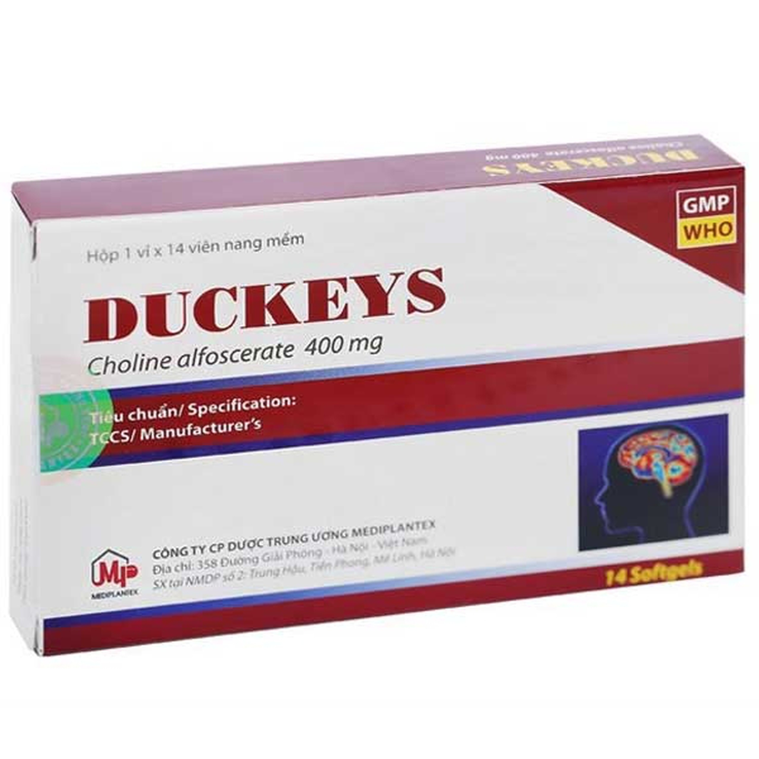 Thuốc Duckeys Mediplantex hỗ trợ điều trị triệu chứng bệnh azheimer (1 vỉ x 14 viên)