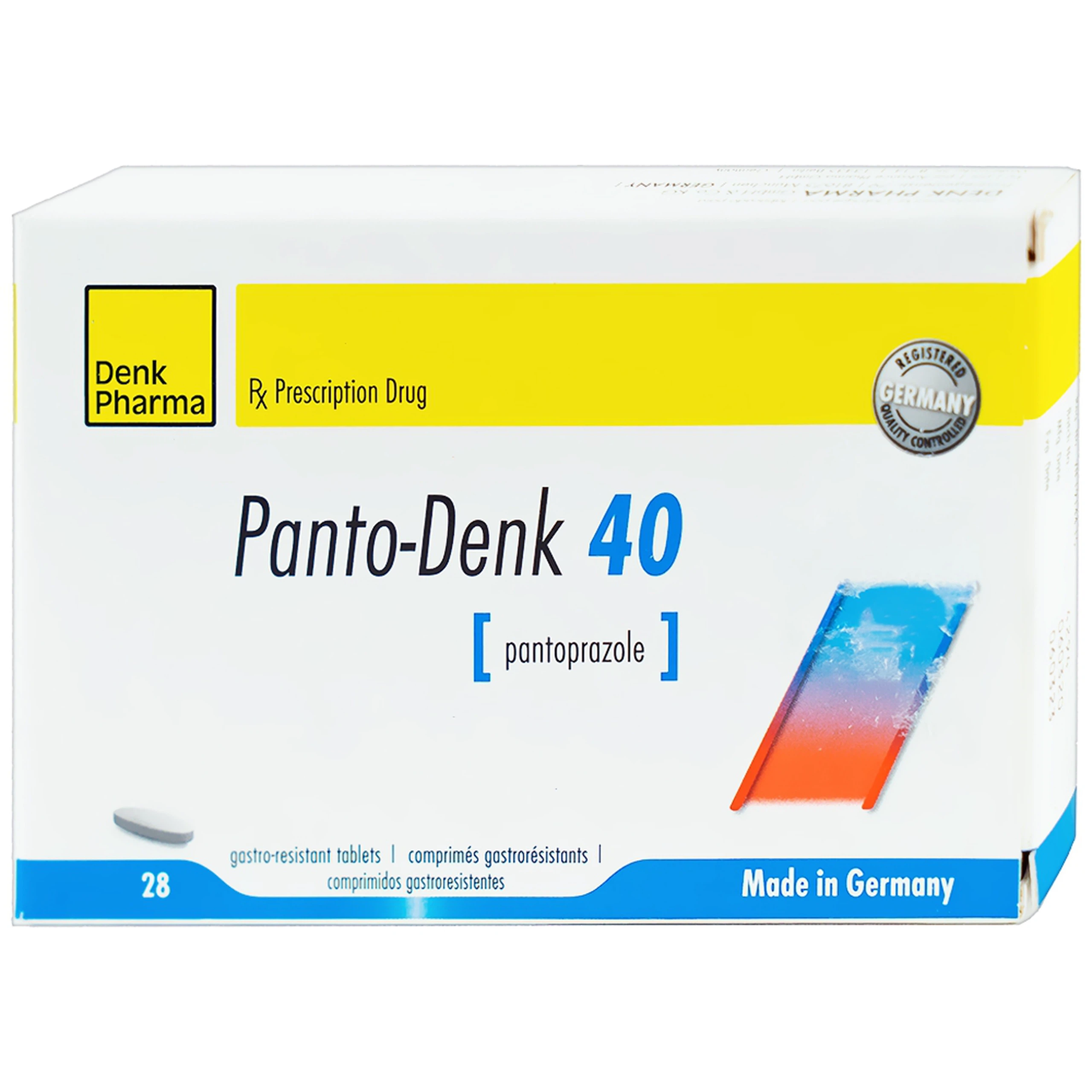 Viên nén Panto-Denk 40 điều trị loét tá tràng, loét dạ dày (2 vỉ x 14 viên)