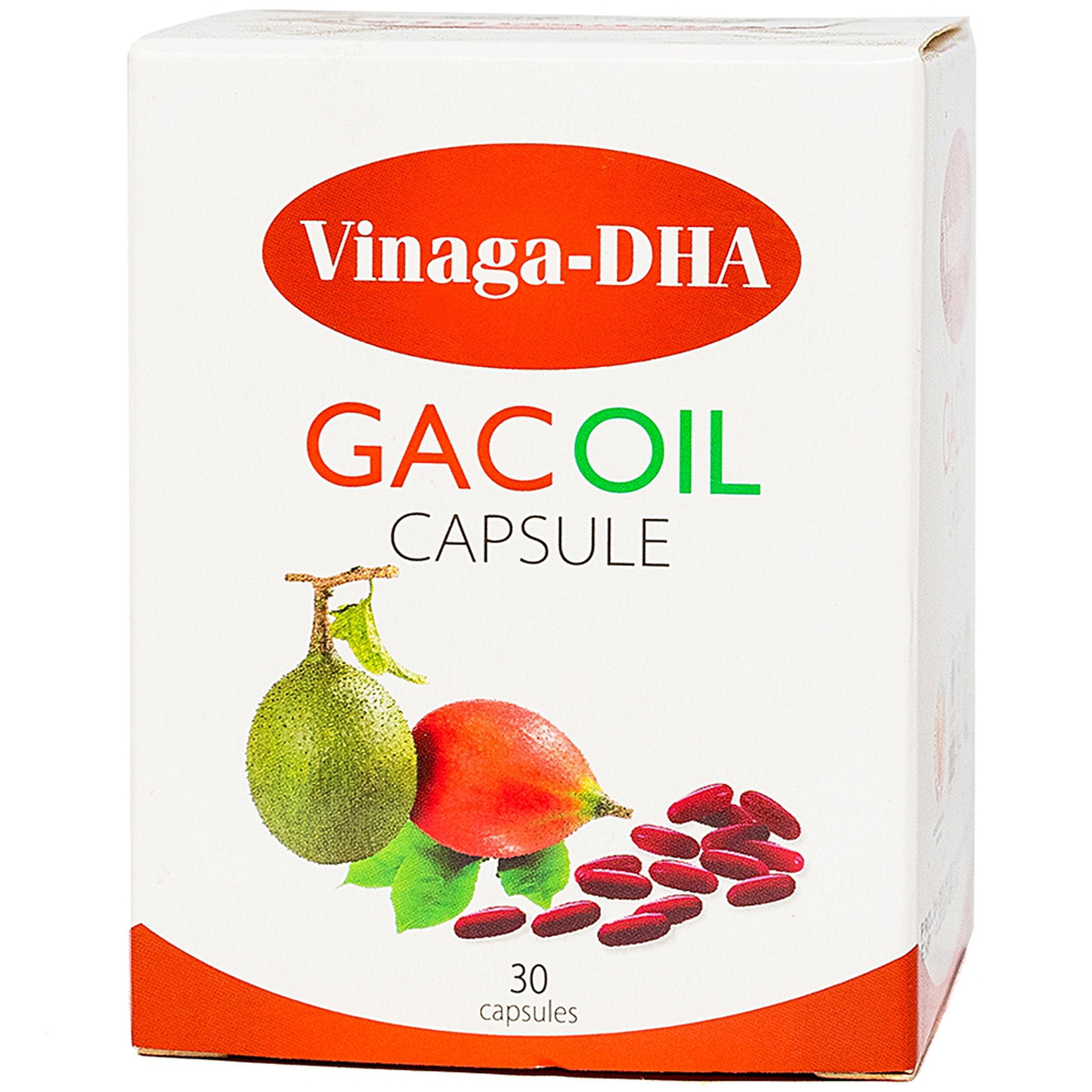 Dầu gấc viên nang Vinaga DHA hỗ trợ chống oxy hóa, hạn chế lão hóa (30 viên)