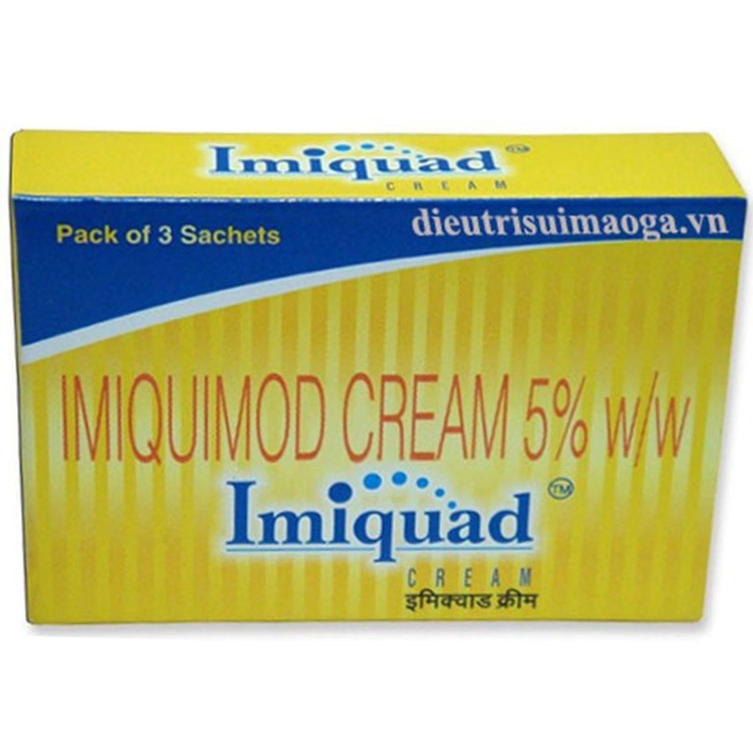 Kem bôi da Imiquad Cream 5% Glenmark điều trị mụn cóc (3 gói)