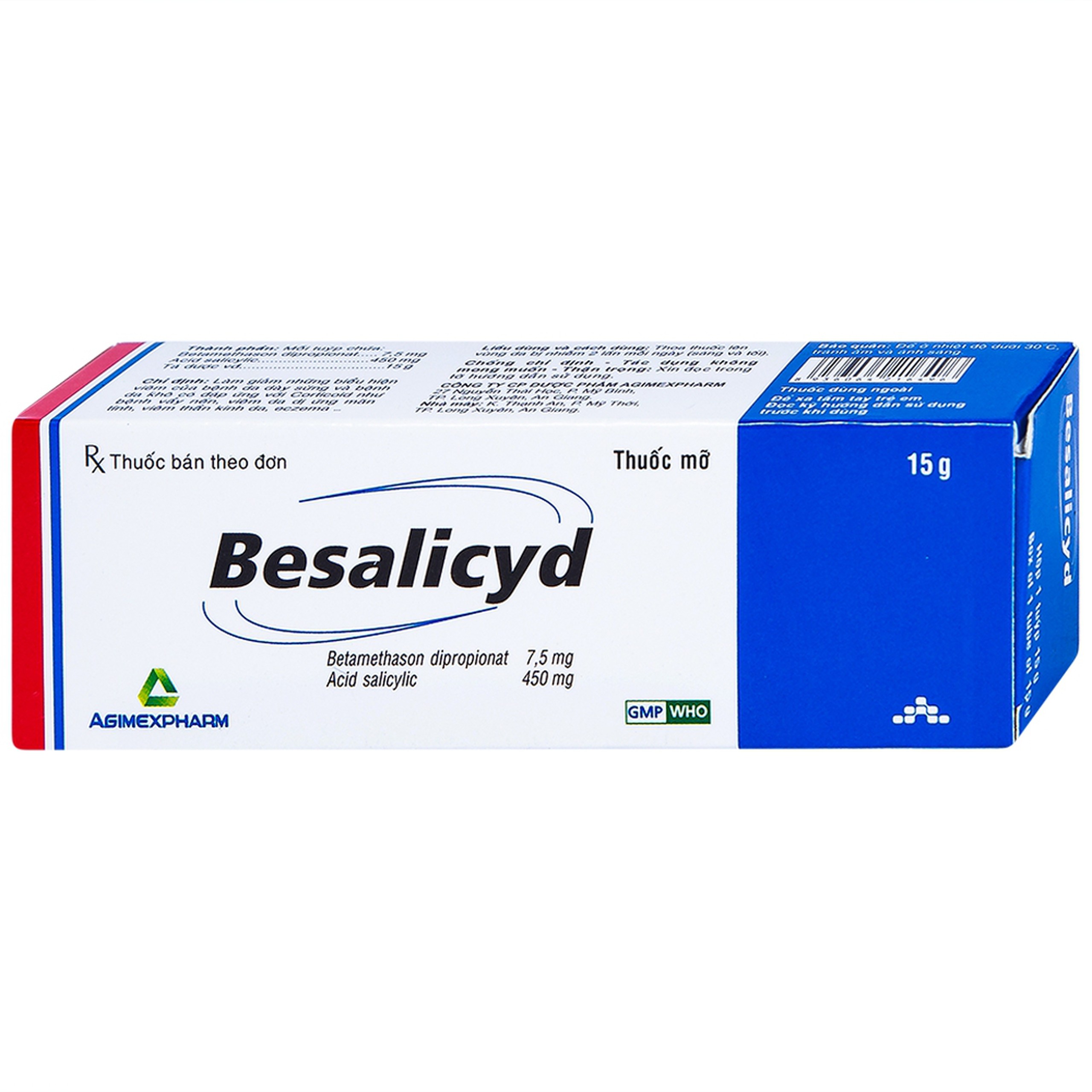 Thuốc mỡ Besalicyd Agimexpharm điều trị vẩy nến, viêm da dị ứng mãn tính (15g)