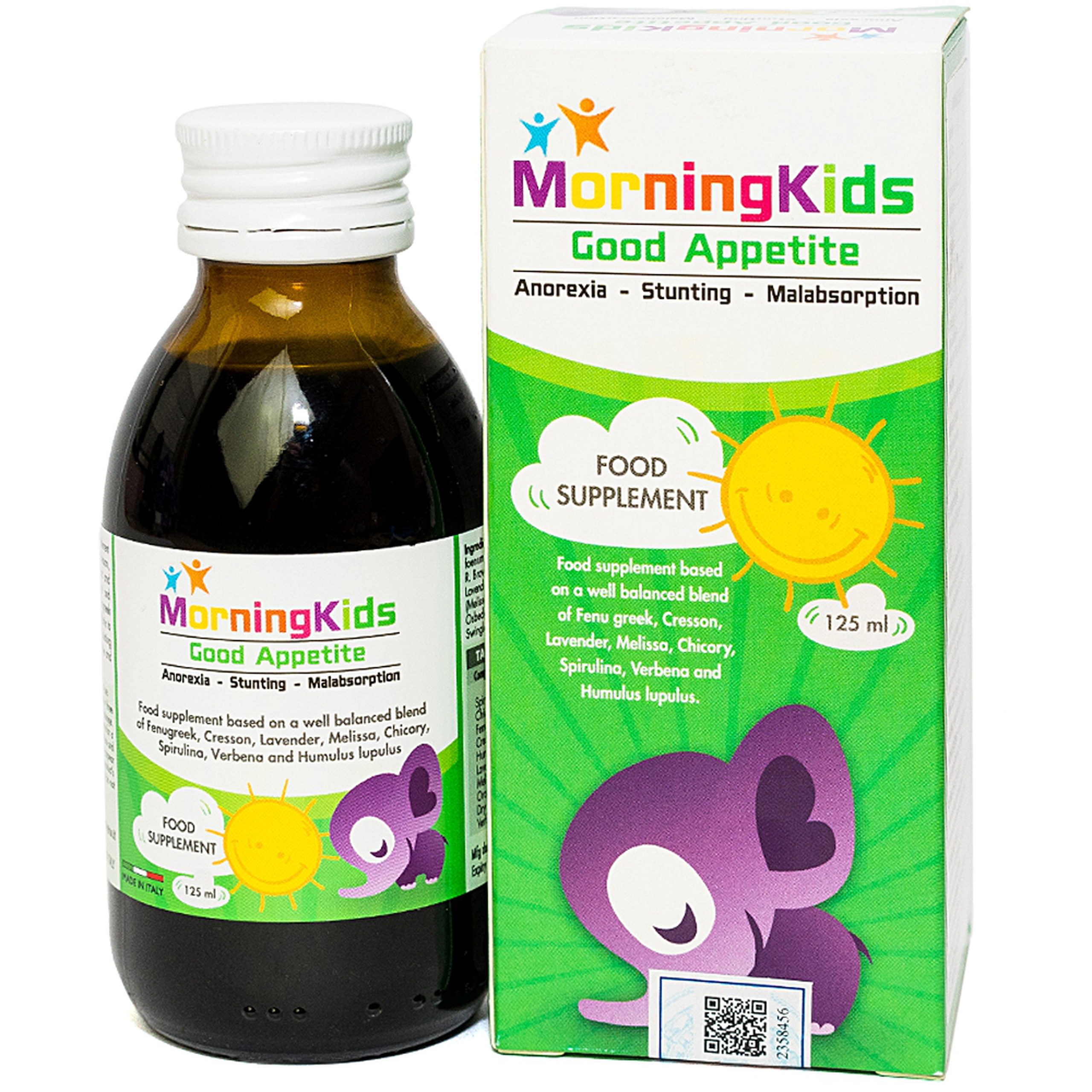 Dung dịch MorningKids Good Appetite tăng cường tiêu hóa, giúp ăn ngon miệng (125ml)
