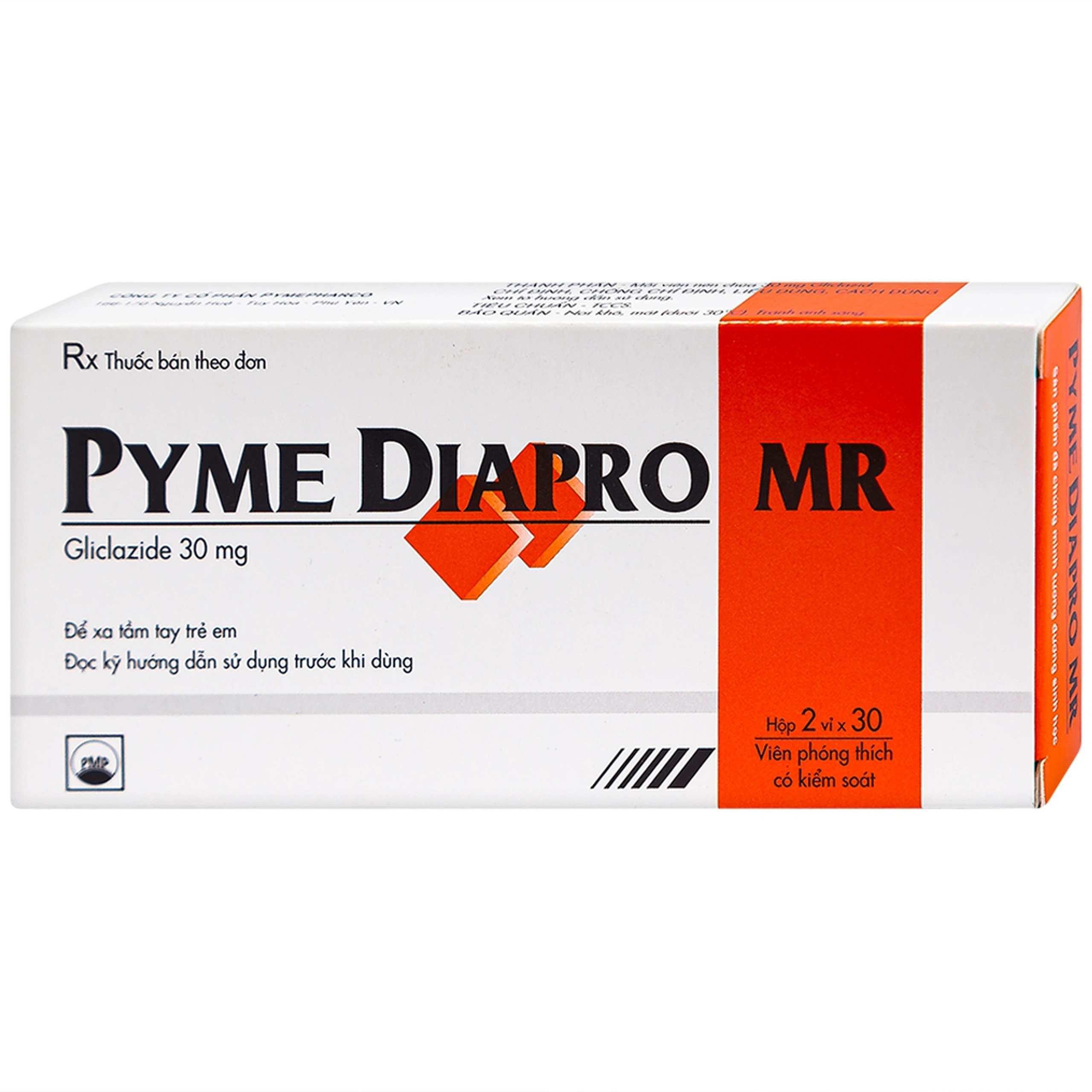 Thuốc Pyme Diapro MR Pymepharco điều trị bệnh đái tháo đường tuýp 2 (2 vỉ x 30 viên) 