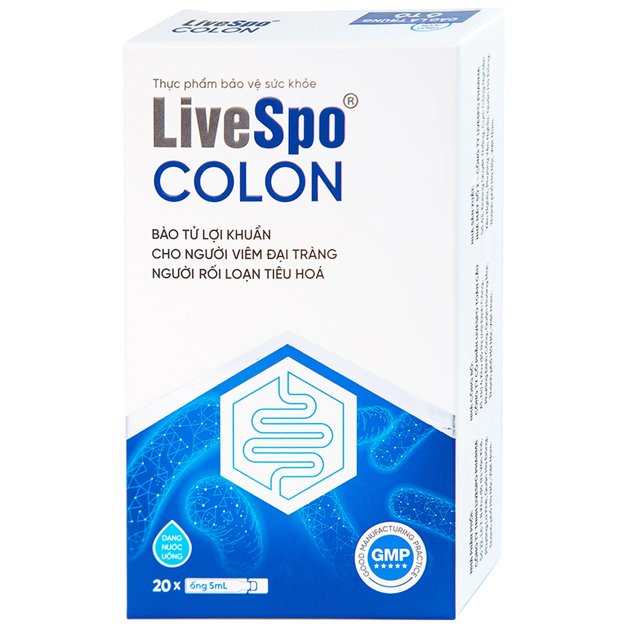 Dung dịch LiveSpo Colon bổ sung vi sinh vật có lợi, kích thích và tăng cường tiêu hóa (20 ống x 5ml)
