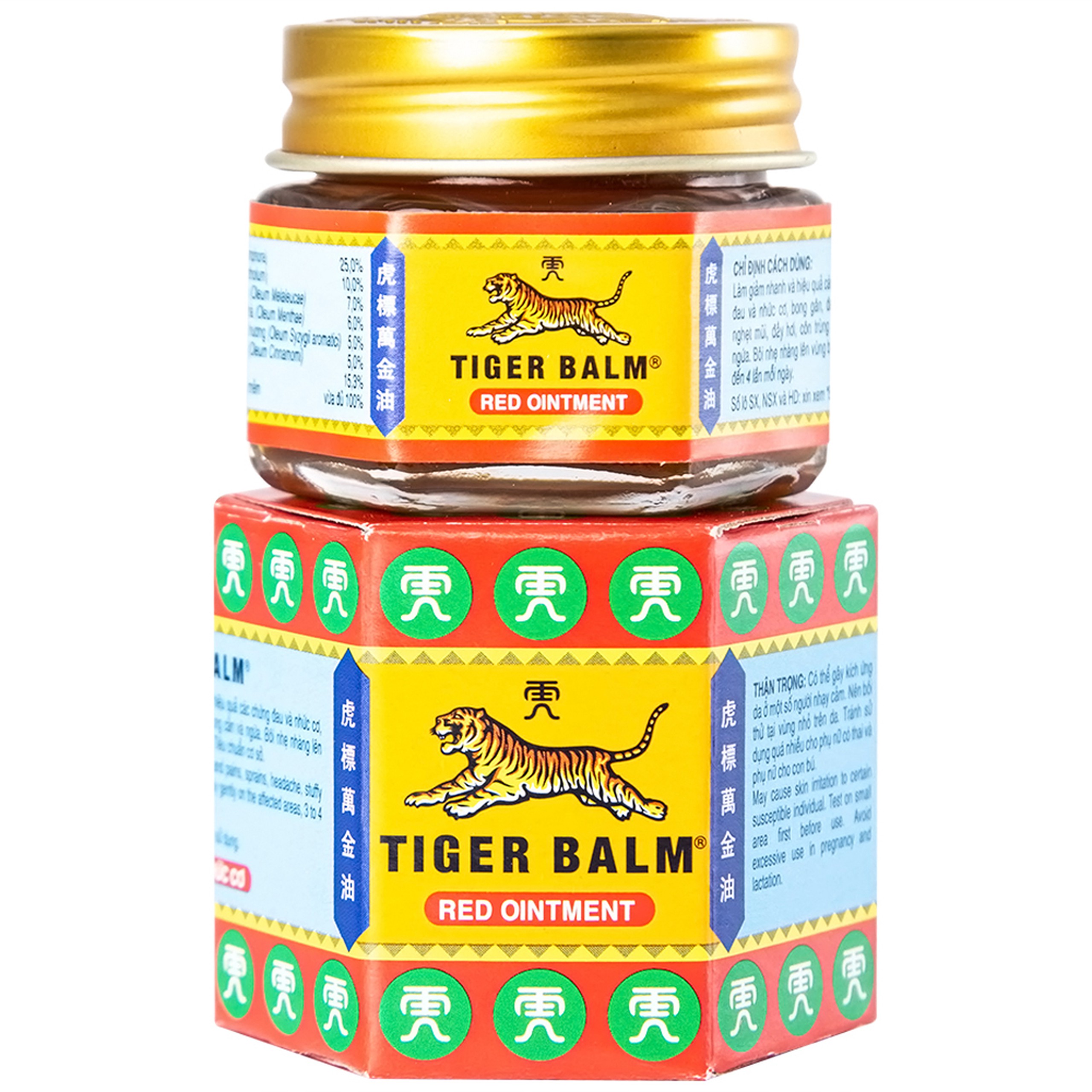 Thuốc mỡ Tiger Balm Red Ointment Haw Par giảm đau và nhức cơ, bong gân (19,4g)