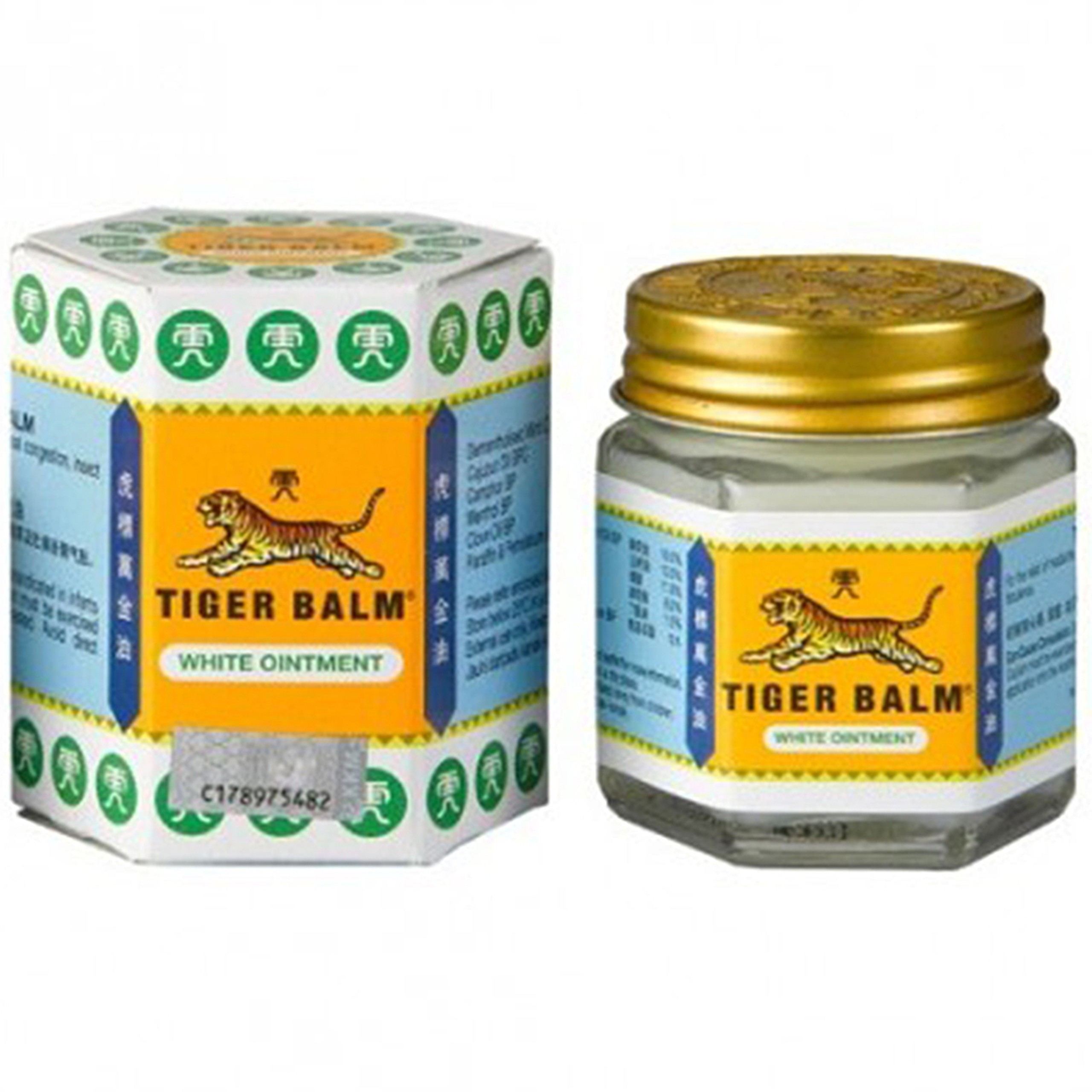 Thuốc mỡ Tiger Balm White Ointment Haw Par giảm đau đầu và ngạt mũi (30g)