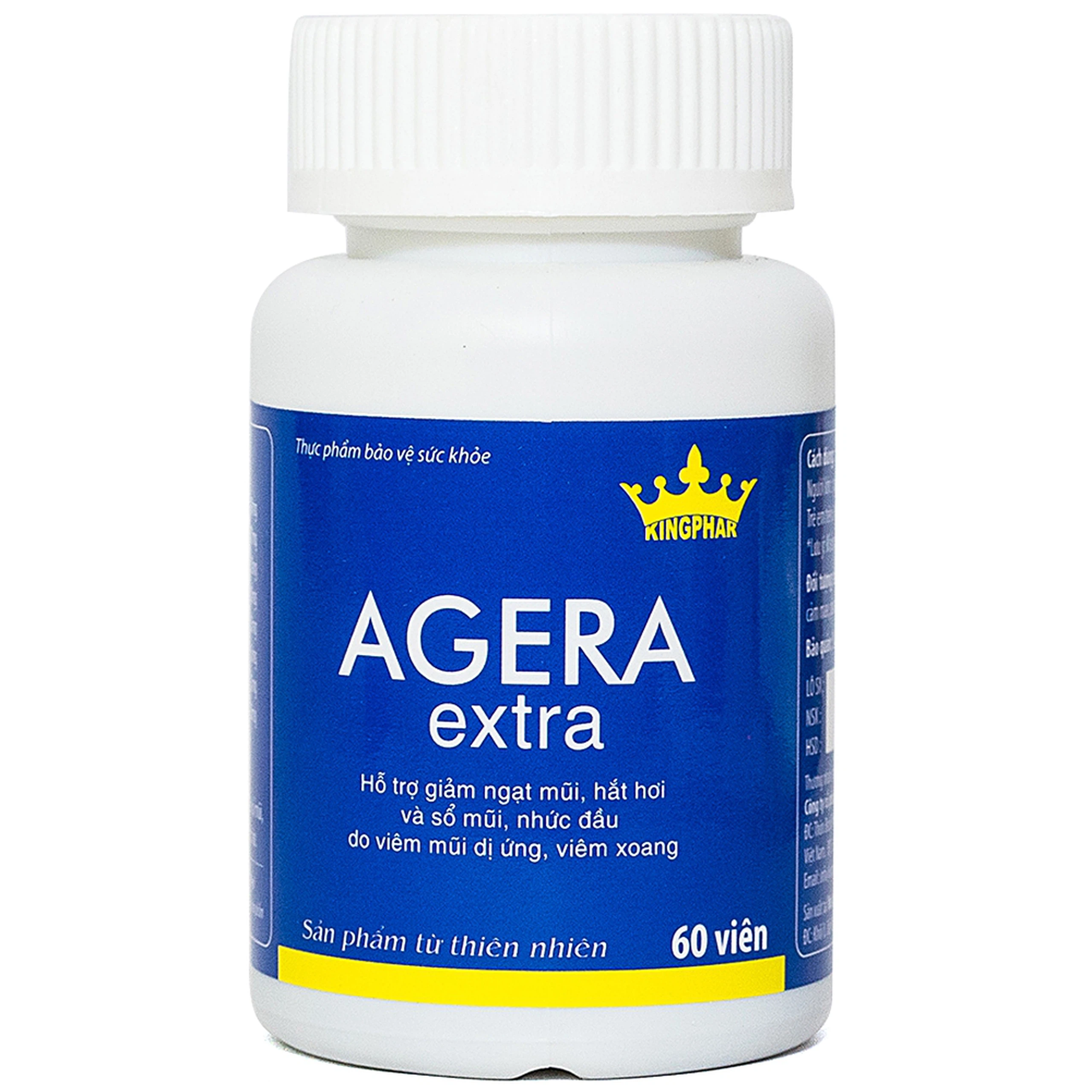Viên uống Agera Extra Kingphar hỗ trợ giảm ngạt mũi, hắt hơi (60 viên)