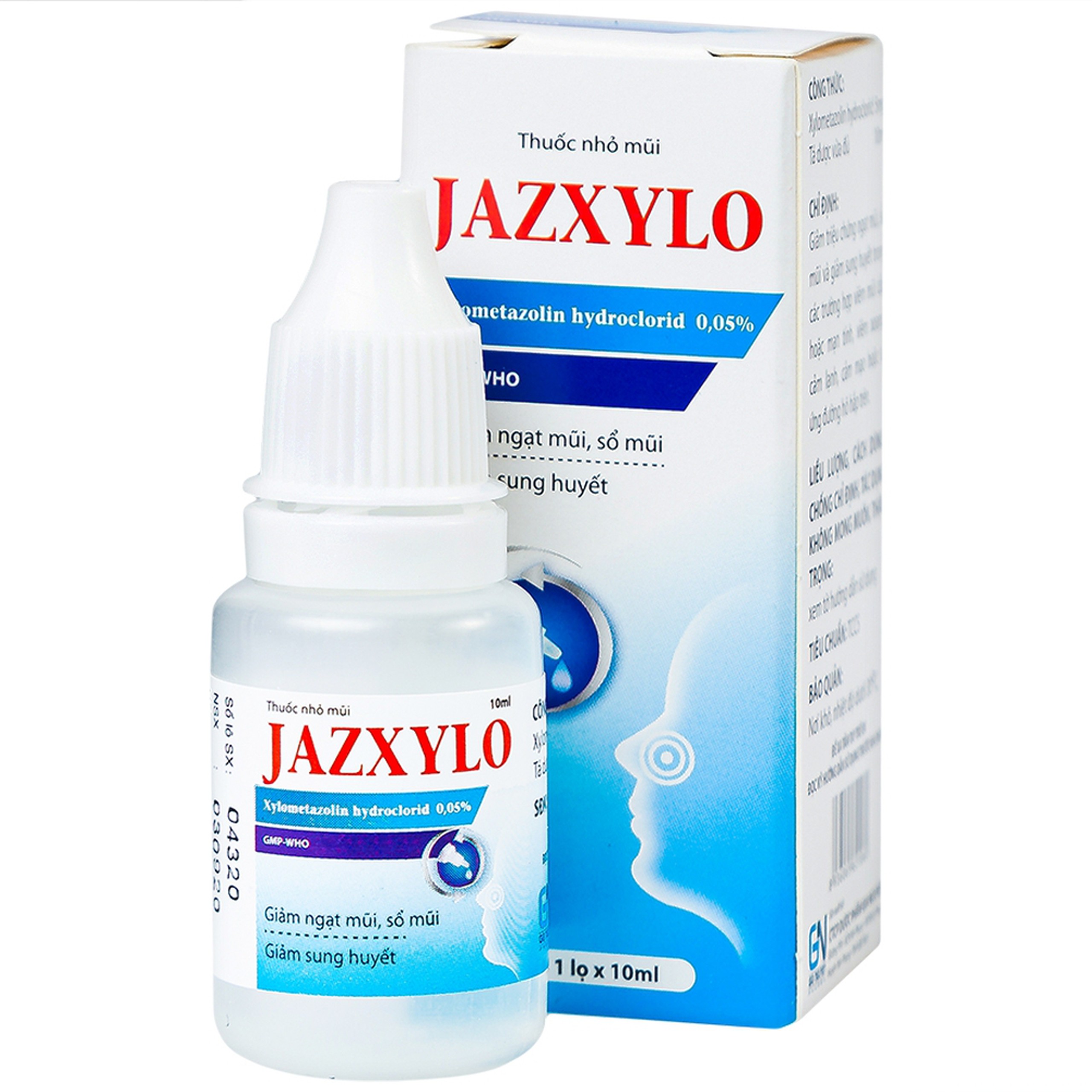 Thuốc nhỏ mũi Jazxylo Gia Nguyễn giảm ngạt mũi, sổ mũi, sung huyết (10ml)