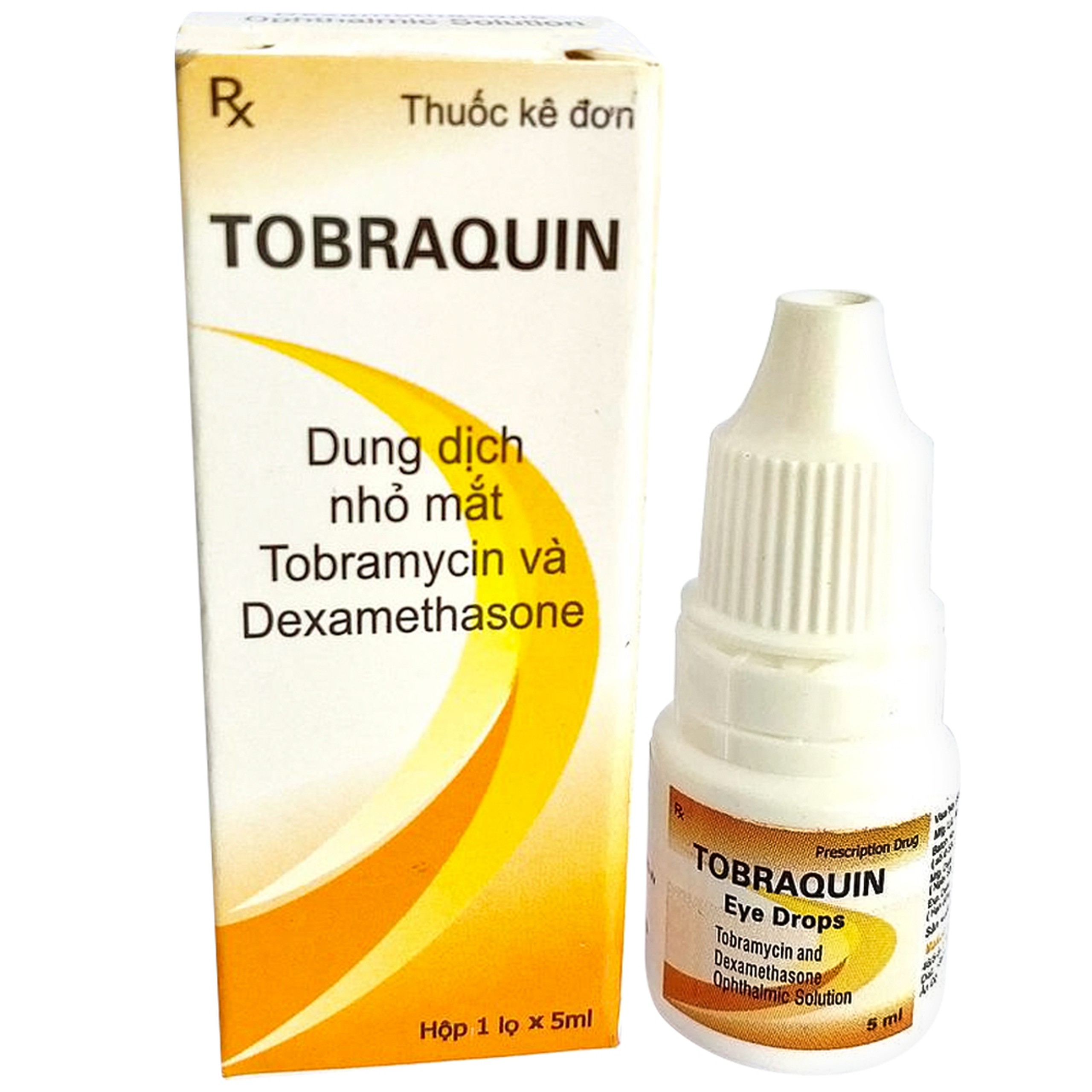 Thuốc nhỏ mắt Tobraquin Makcur điều trị viêm mắt, nhiễm khuẩn mắt (5ml)