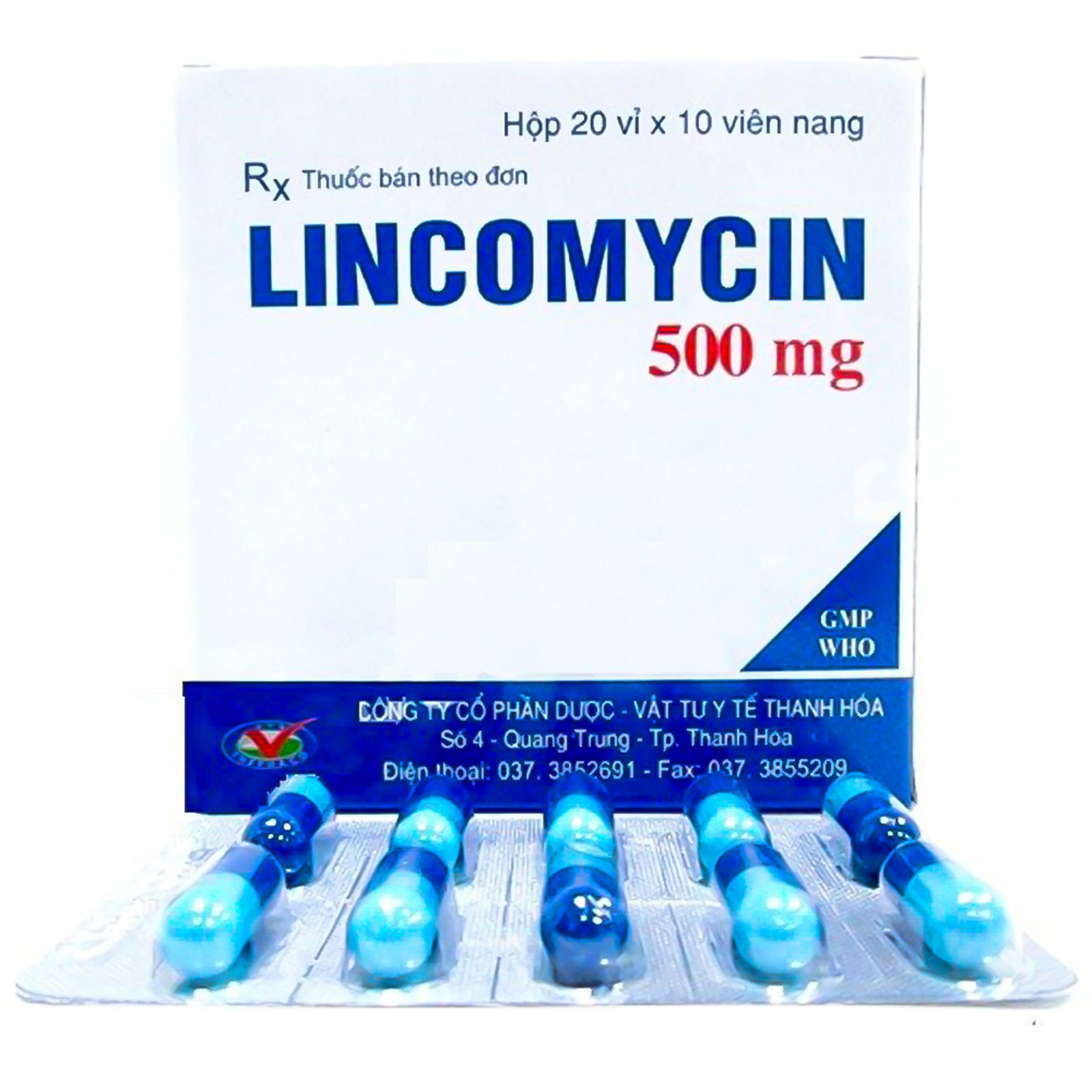 Thuốc Lincomycin 500mg Thephaco điều trị các chứng nhiễm khuẩn (20 vỉ x 10 viên)