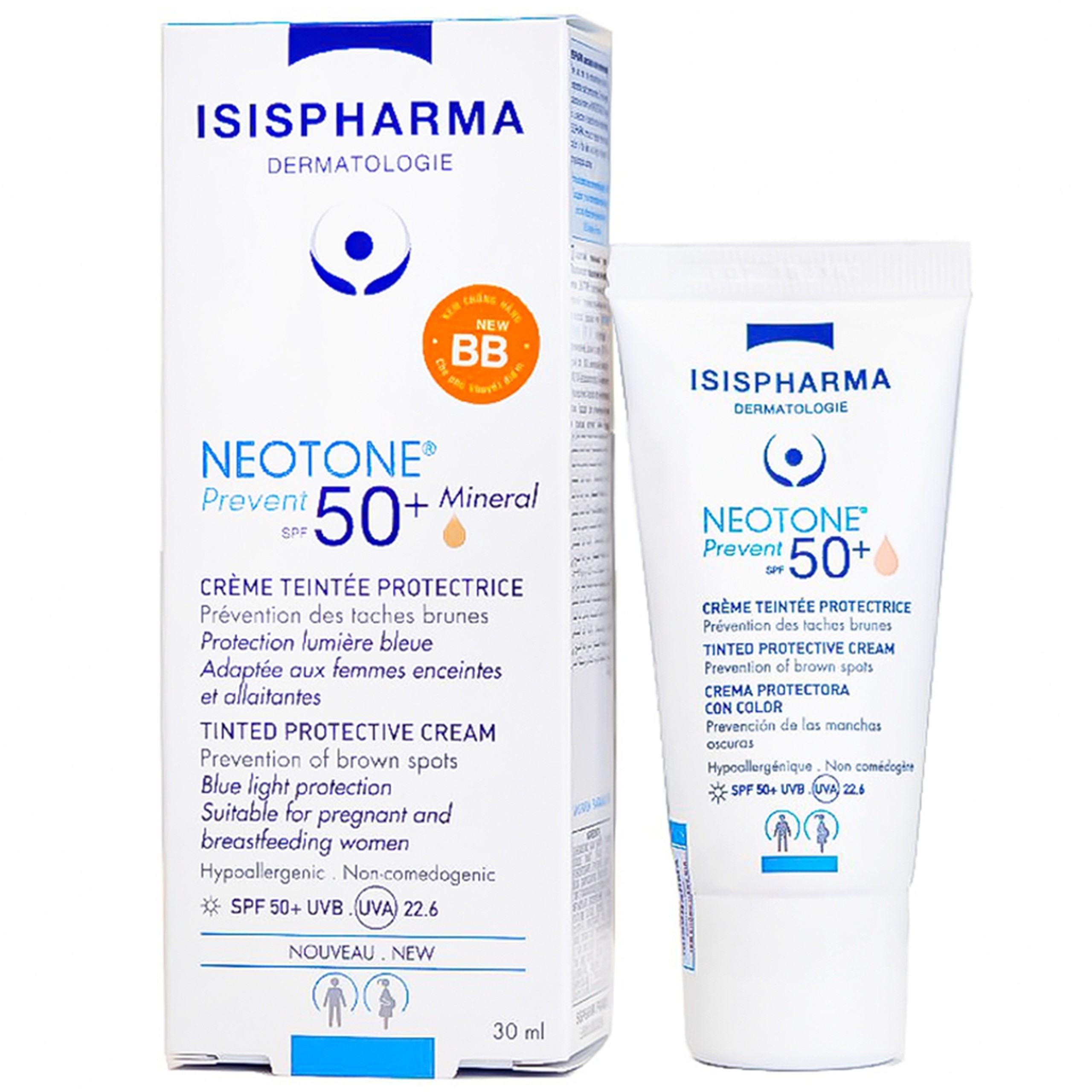Kem chống nắng Isis Pharma Neotone Prevent SPF50+ giảm sạm da, ngăn ngừa nám, lão hóa (30ml)