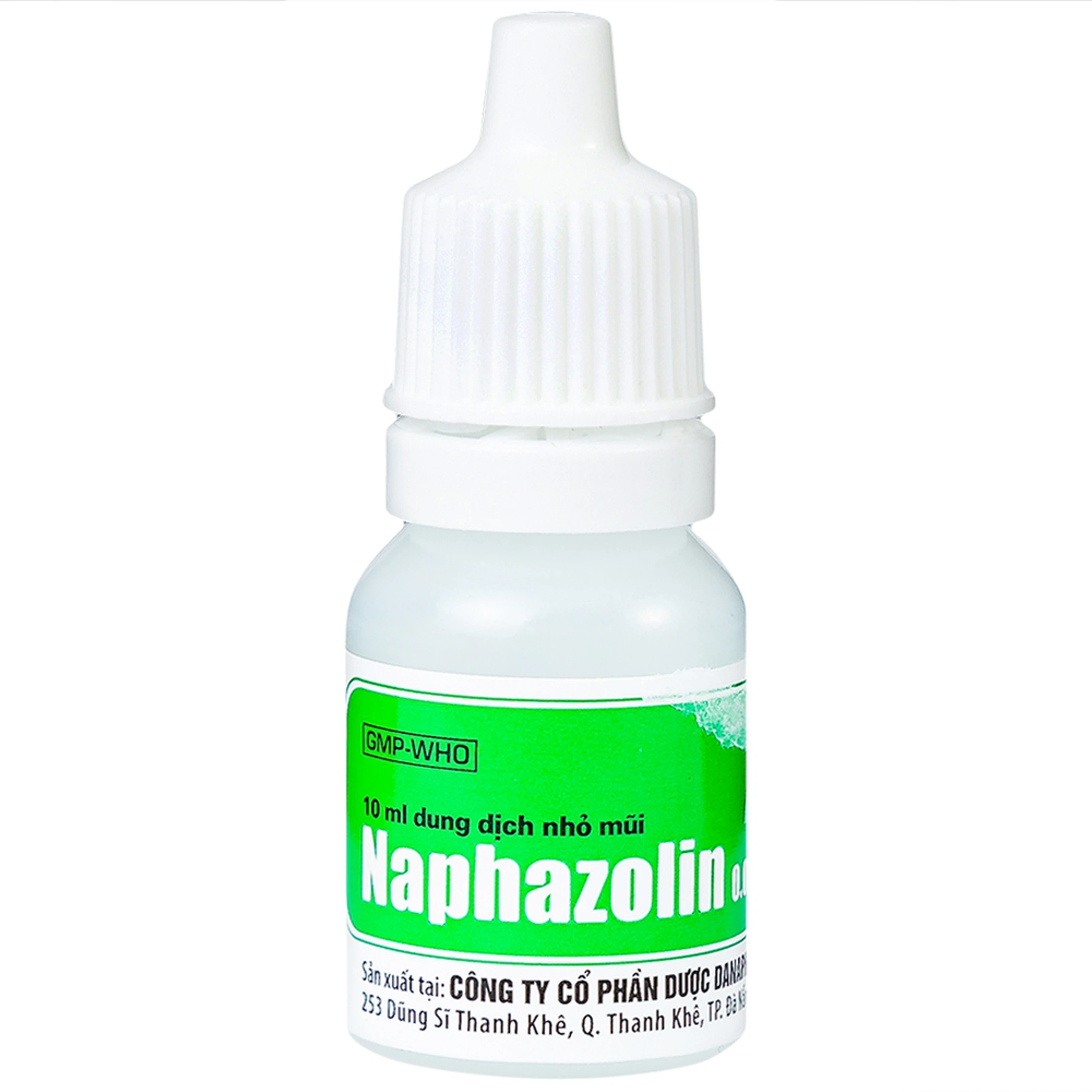 Thuốc nhỏ mũi Naphazolin 0.05% Danapha điều trị nghẹt mũi, sổ mũi, viêm mũi (10ml)