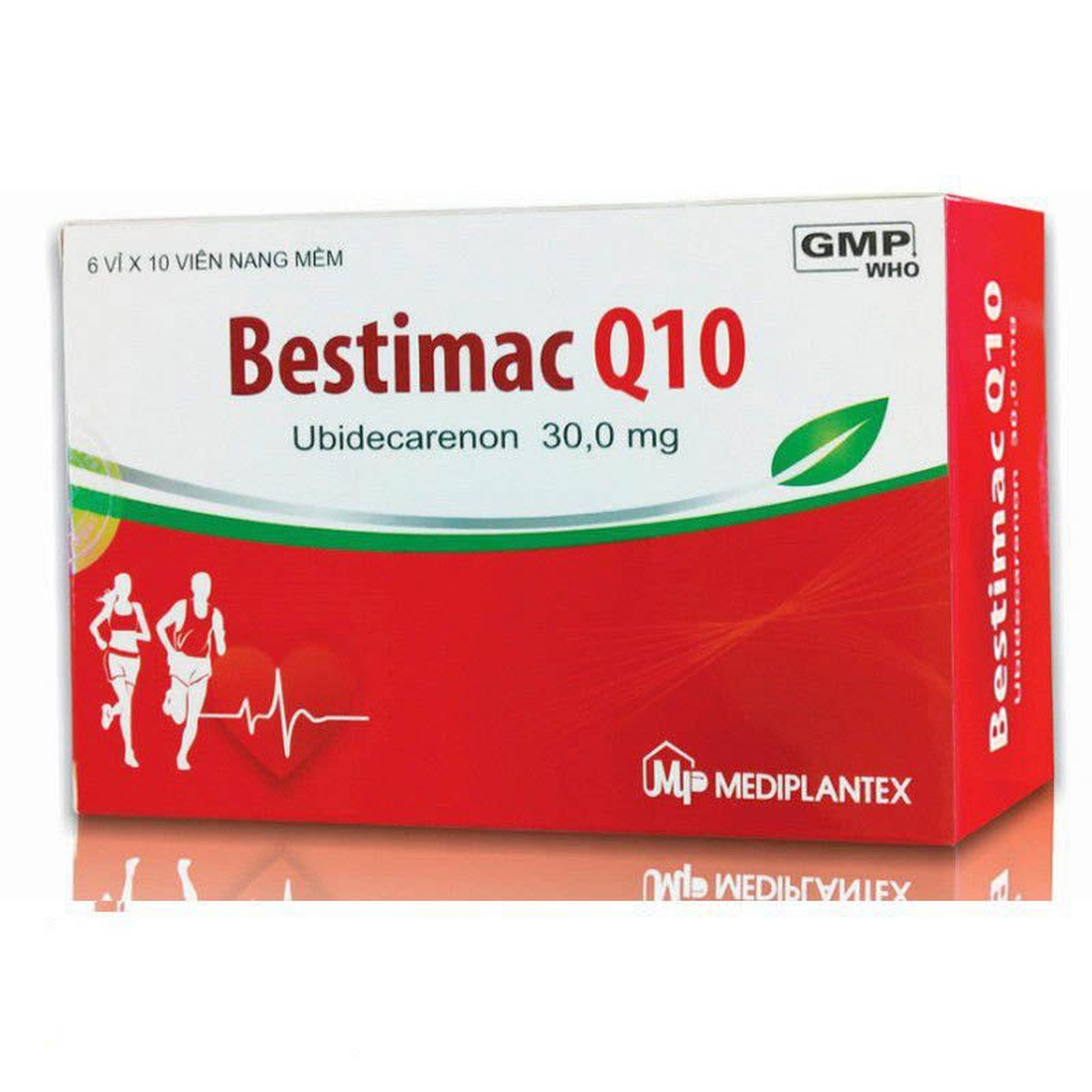 Thuốc Bestimac Q10 30mg Mediplantex điều trị tăng cholesterol máu, suy tim sung huyết (6 vỉ x 10 viên)