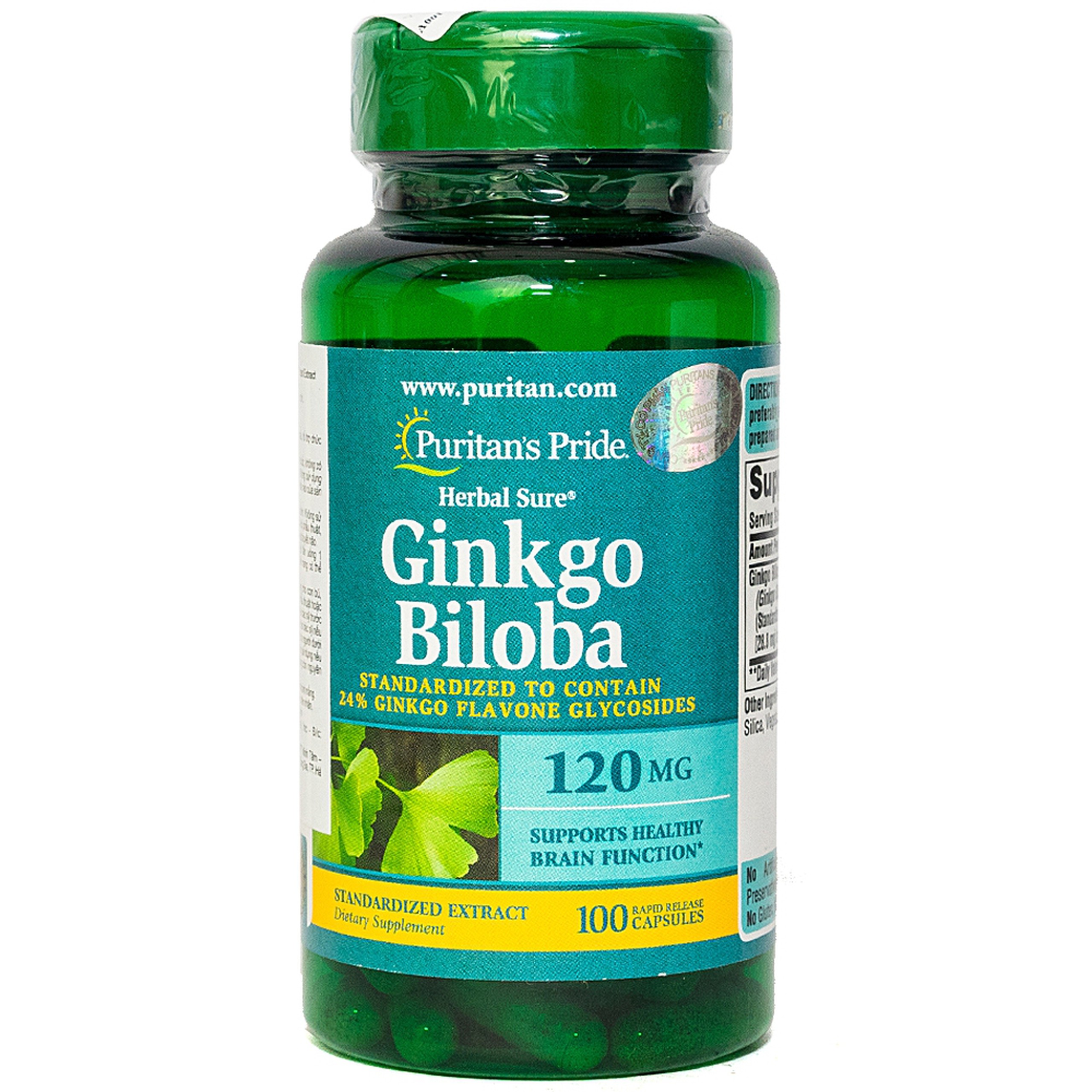 Viên uống Ginkgo Biloba 120mg tăng cường lưu thông máu não (100 viên)