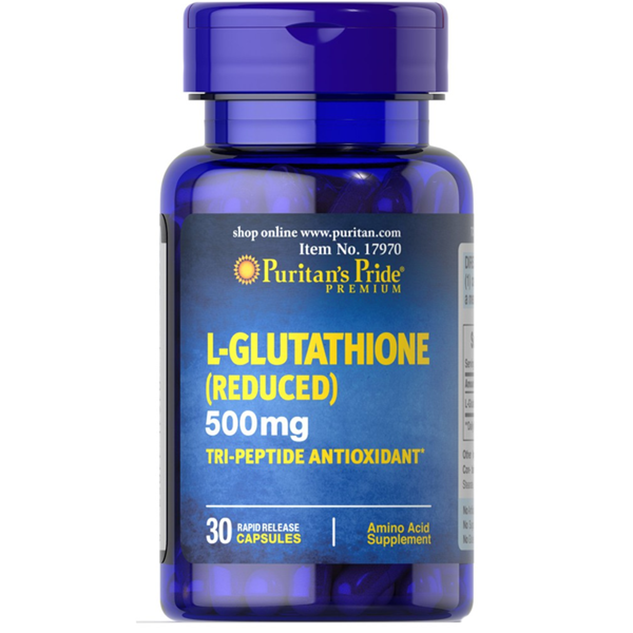 Viên uống L-Glutathione Reduced 500mg chống oxy hóa, tăng miễn dịch của cơ thể (30 viên)