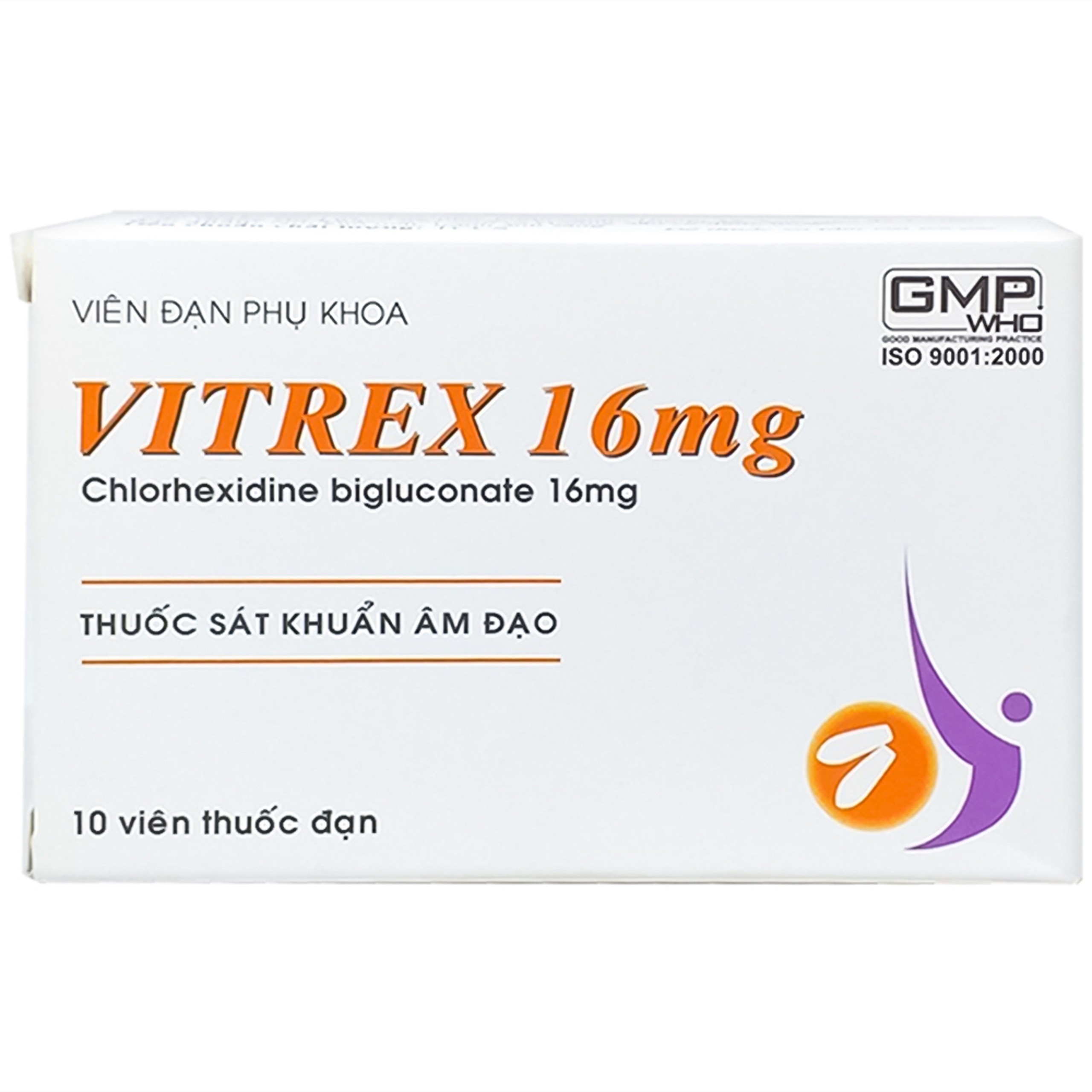 Viên đặt Vitrex 16mg Sao Kim sát khuẩn âm đạo (10 viên)