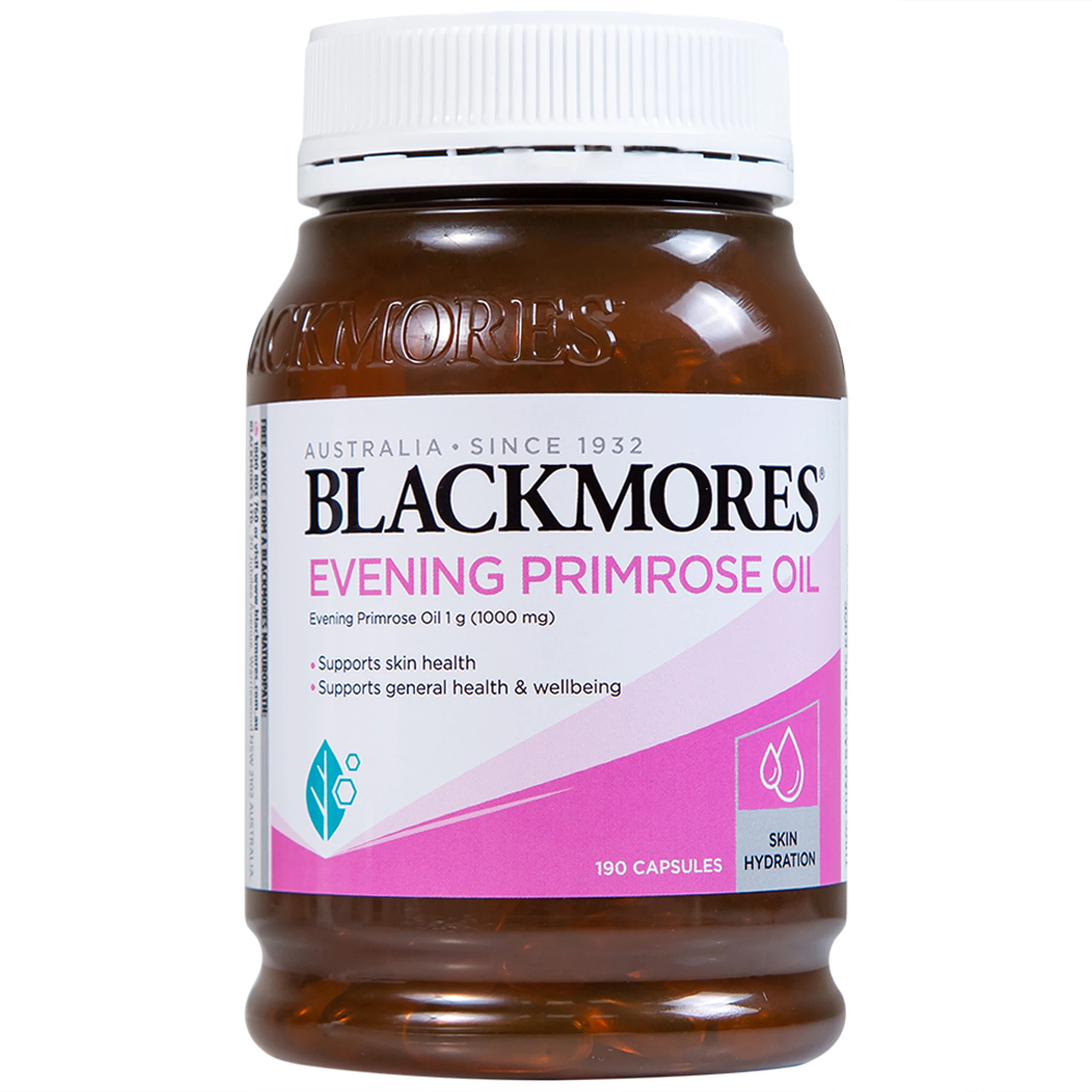 Viên uống Blackmores Evening Primrose Oil hỗ trợ làn da khỏe mạnh, dưỡng ẩm da (190 viên)