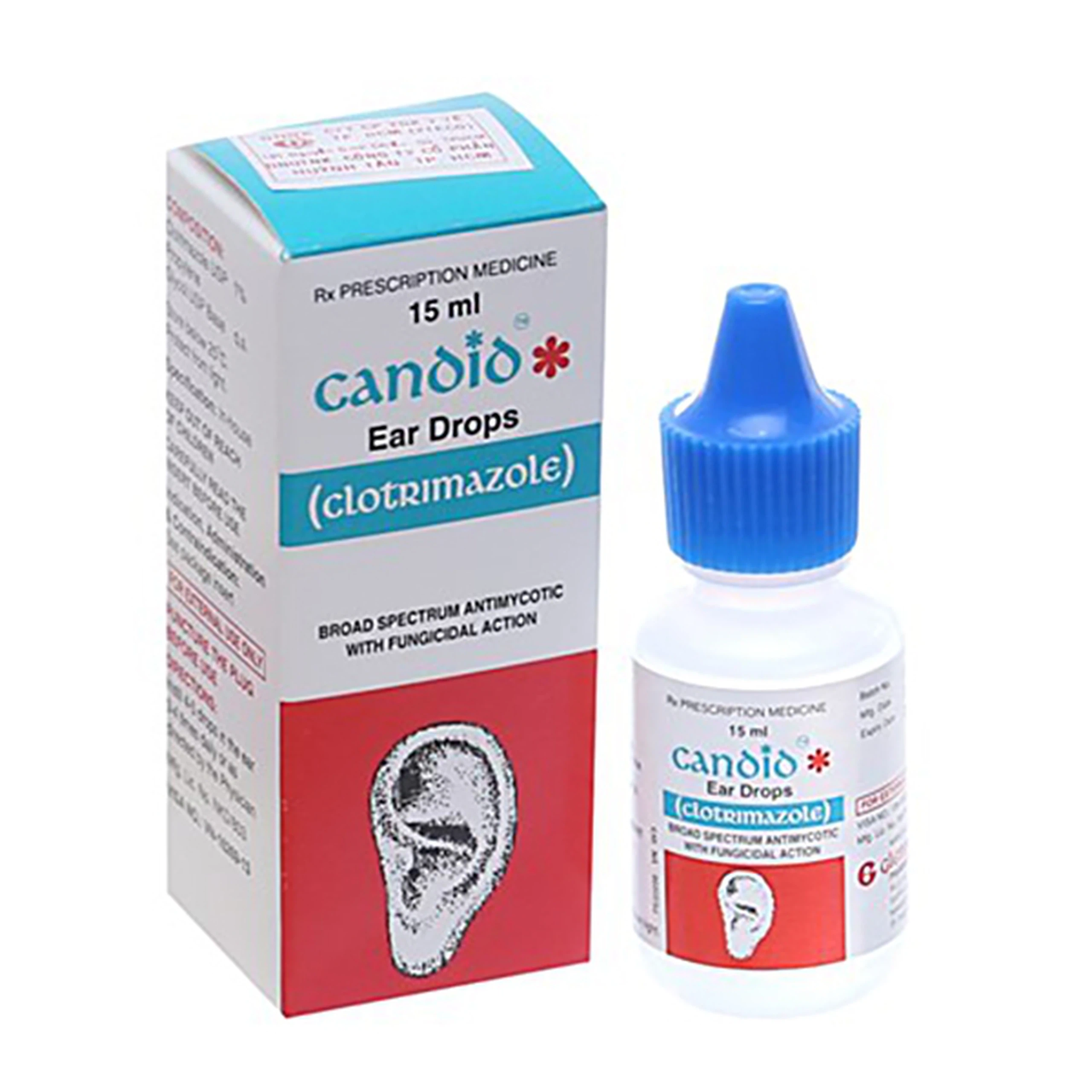 Dung dịch nhỏ tai Candid Glenmark điều trị nhiễm nấm tai (15ml)