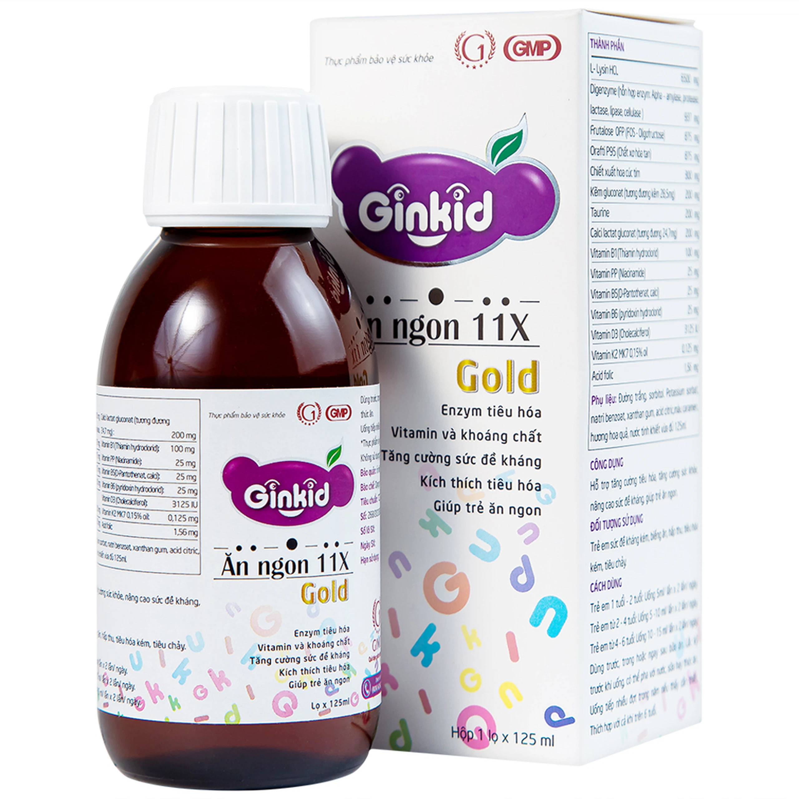 Siro Ginkid Ăn Ngon 11X Gold GINIC hỗ trợ kích thích tiêu hóa (125ml)