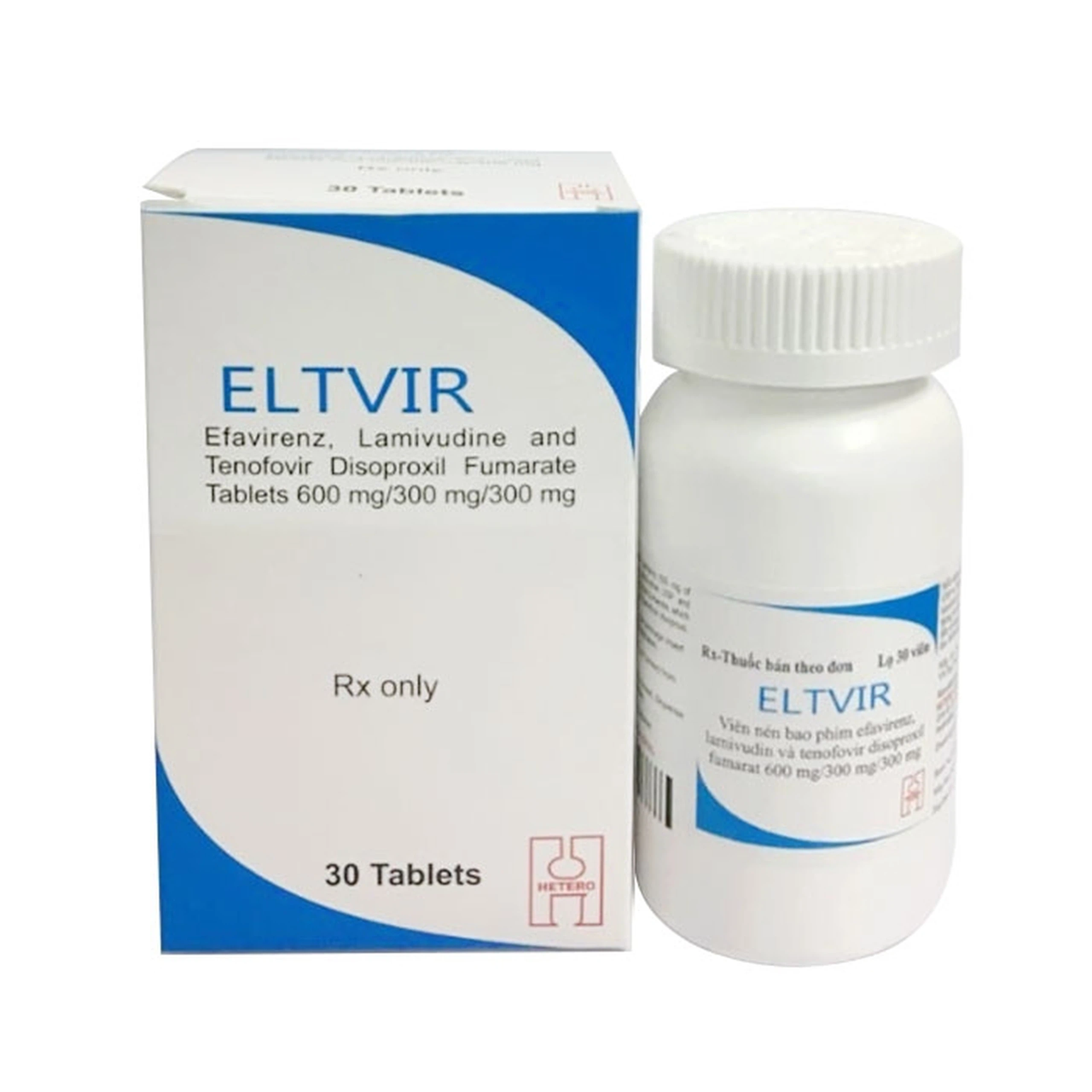 Thuốc Eltvir Hetero chống phơi nhiễm hoặc điều trị HIV (30 viên)