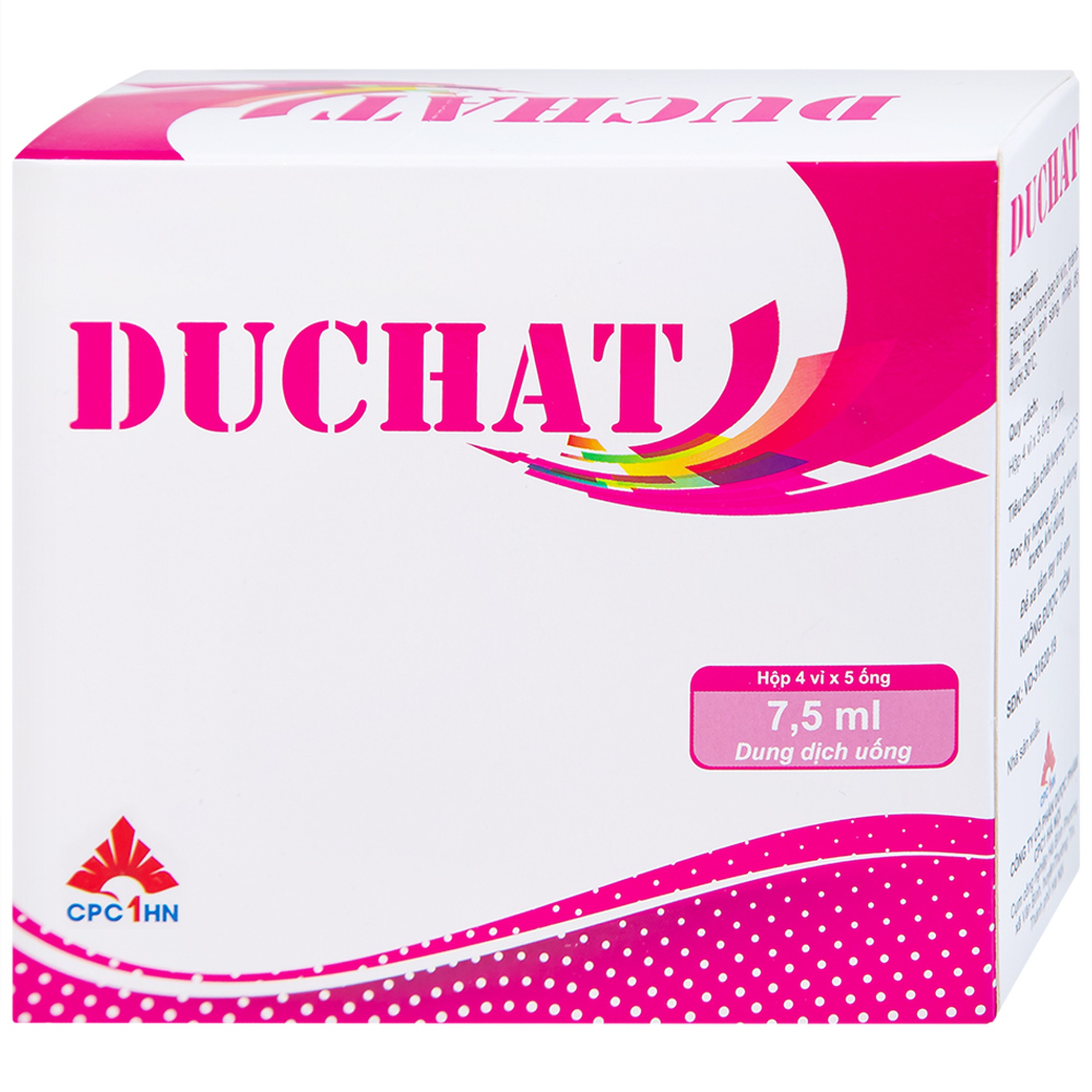 Dung dịch uống Duchat CPC1 dự phòng trường hợp thiếu Vitamin và Acid Amin (4 vỉ x 5 ống x 7.5ml)