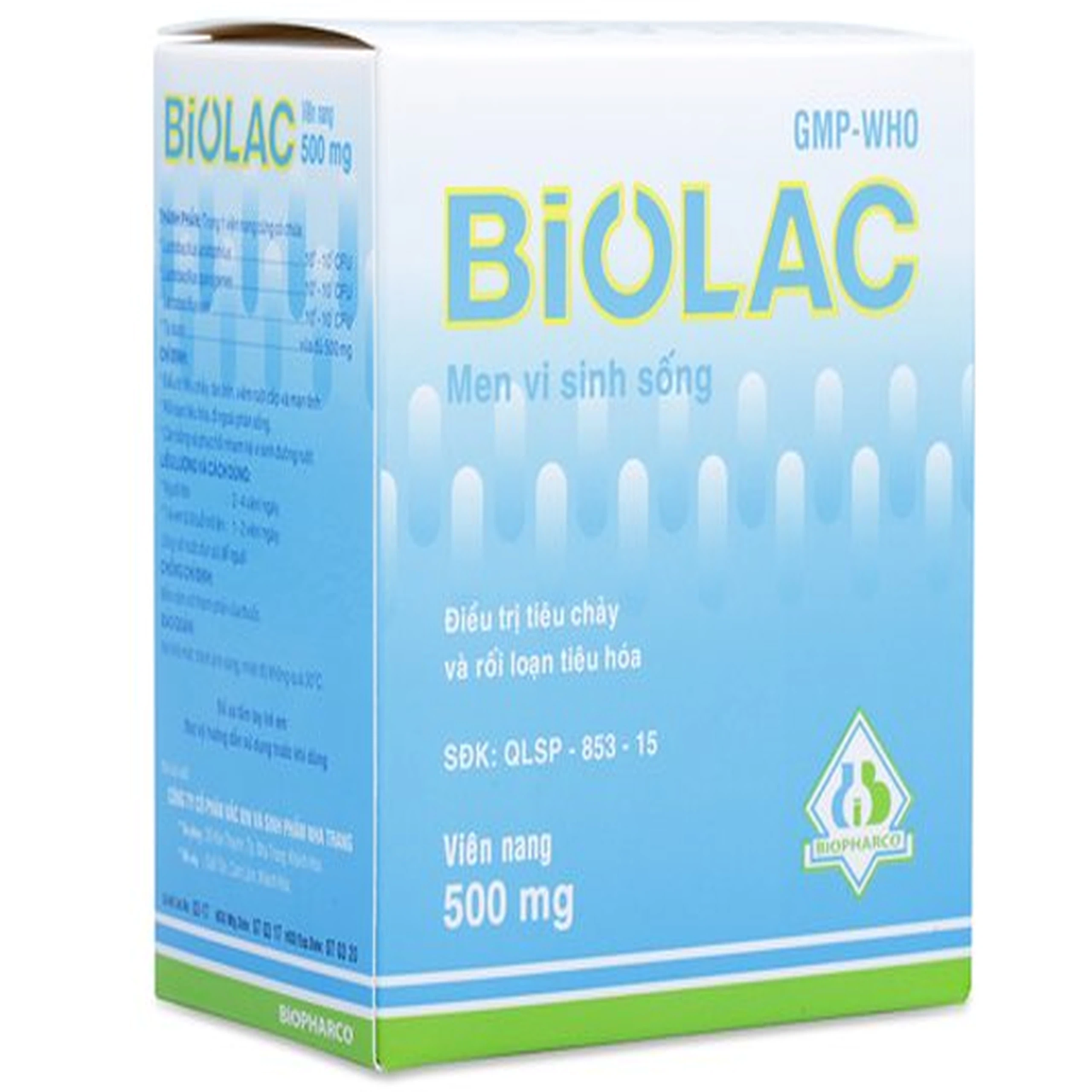 Men vi sinh sống Biolac Biopharco điều trị tiêu chảy, rối loạn tiêu hóa (100 viên)