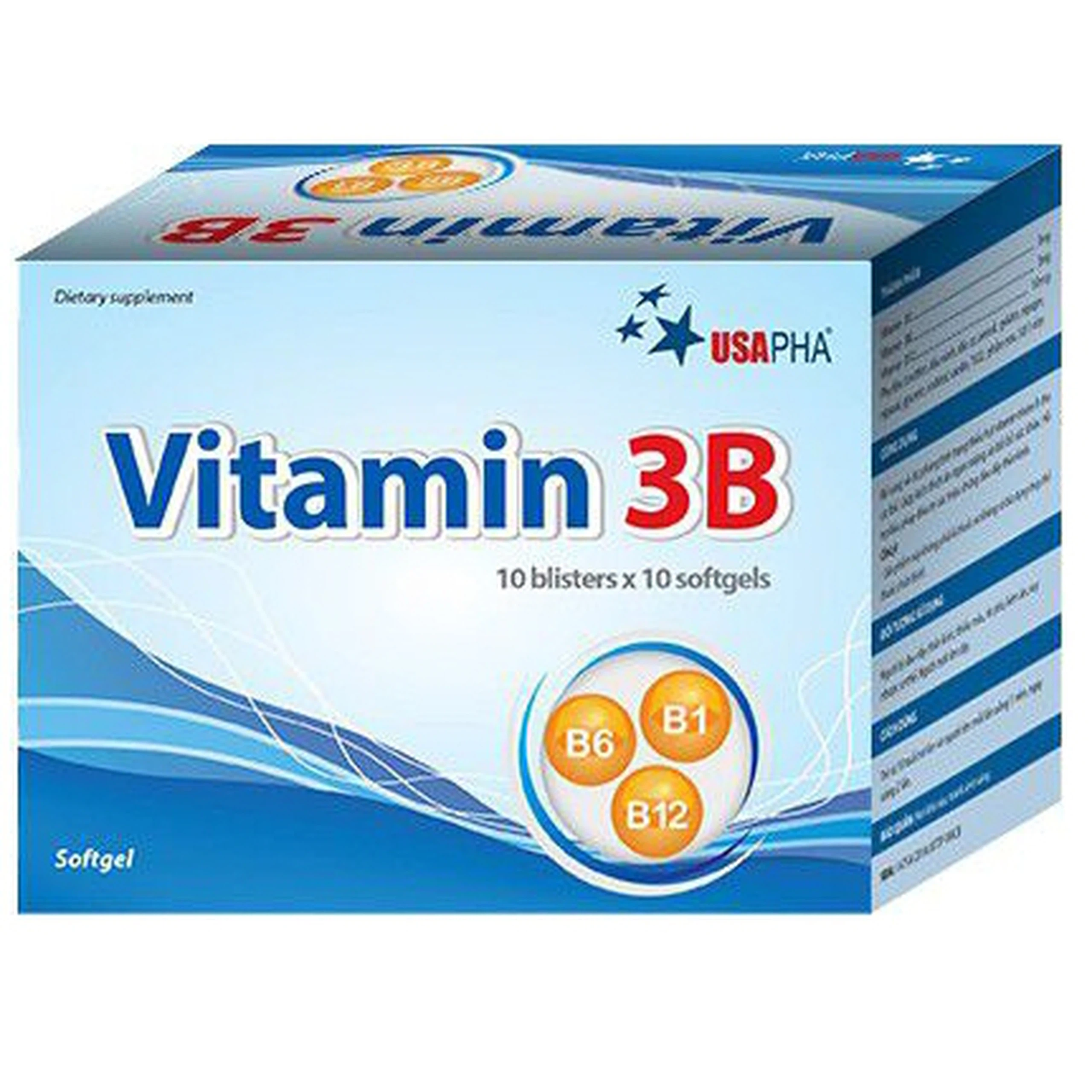 Viên uống Vitamin 3B USAPHA bổ sung Vitamin B cho cơ thể (5 vỉ x 10 viên)